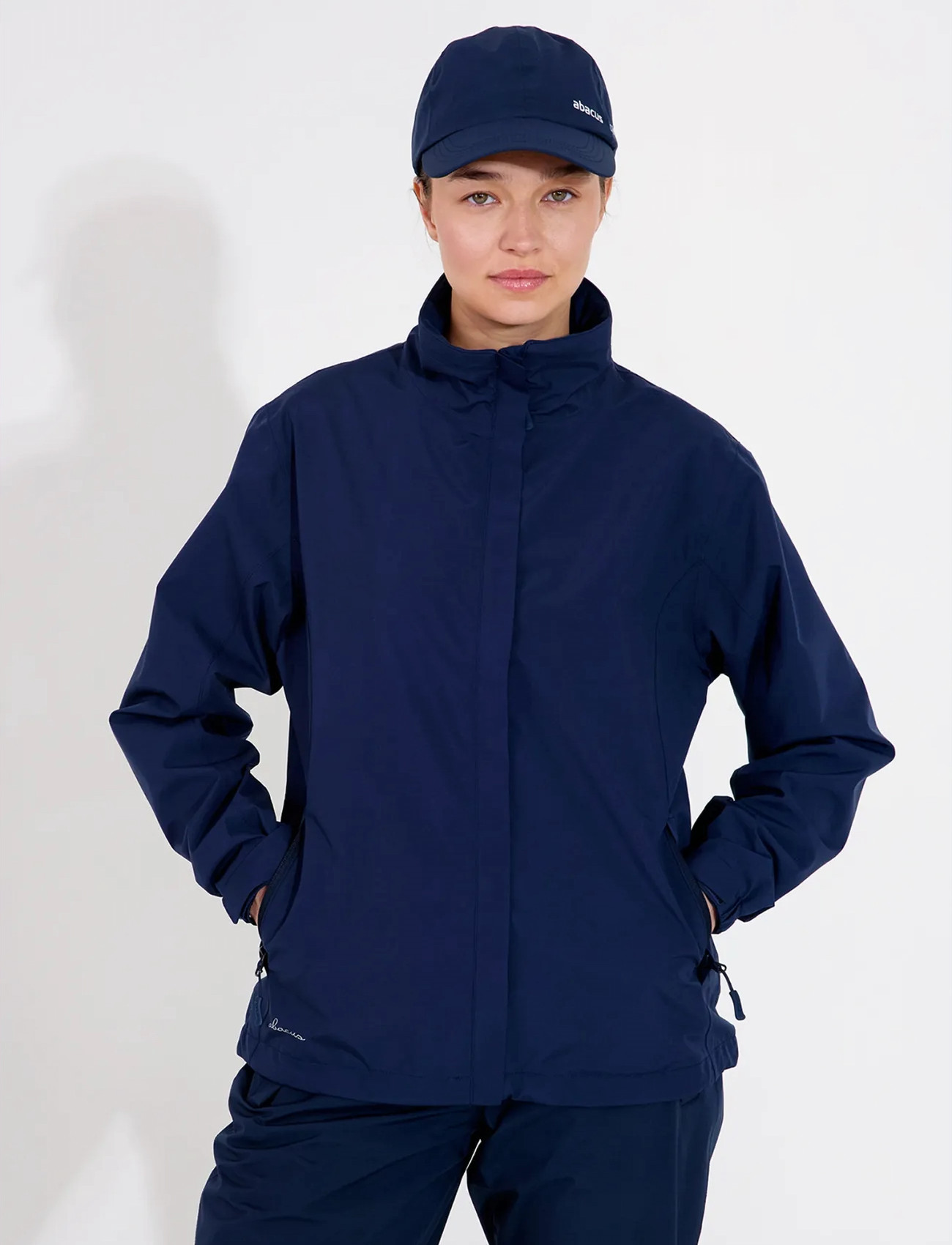 Abacus Lds Links Stretch Rainjacket, XS, Navy, Sport Rainwear > Sport Raincoats, Dame