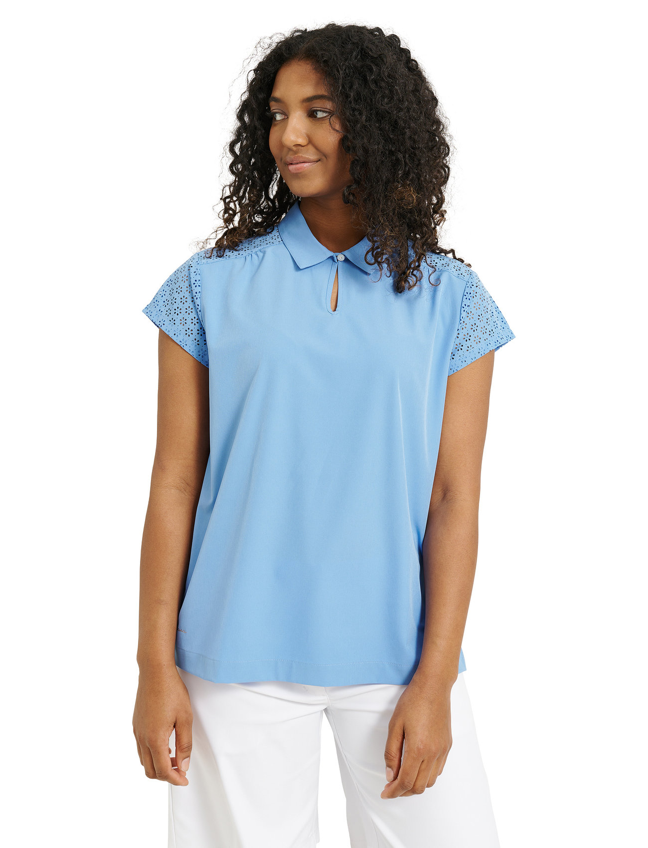 Abacus Lds Manga Cupsleeve, S, Blue, Sports Overdele & T-shirts > Sport Polos, Dame