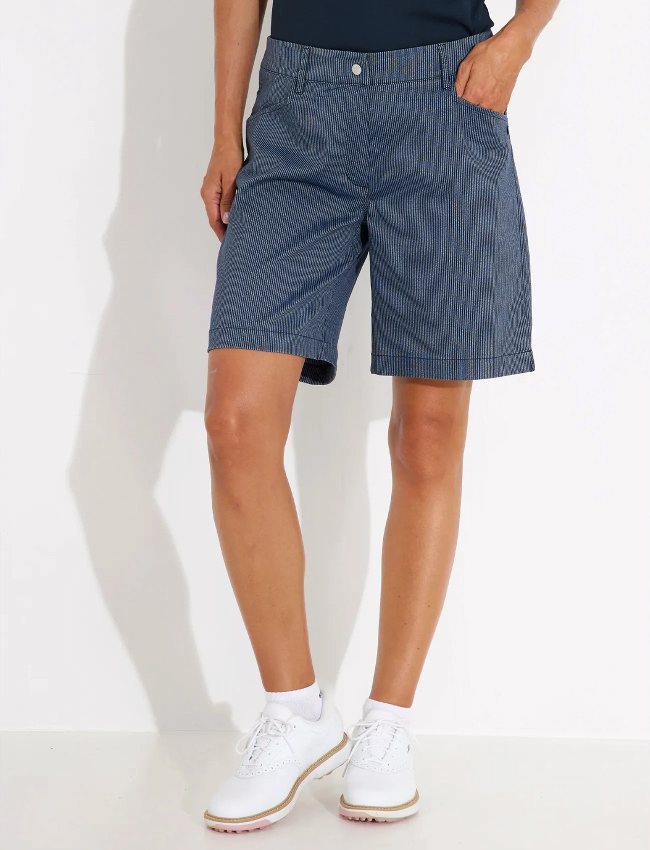 Abacus Lds Bovey Shorts, 38, Navy, Sport Shorts > Sport Golf Shorts, Dame