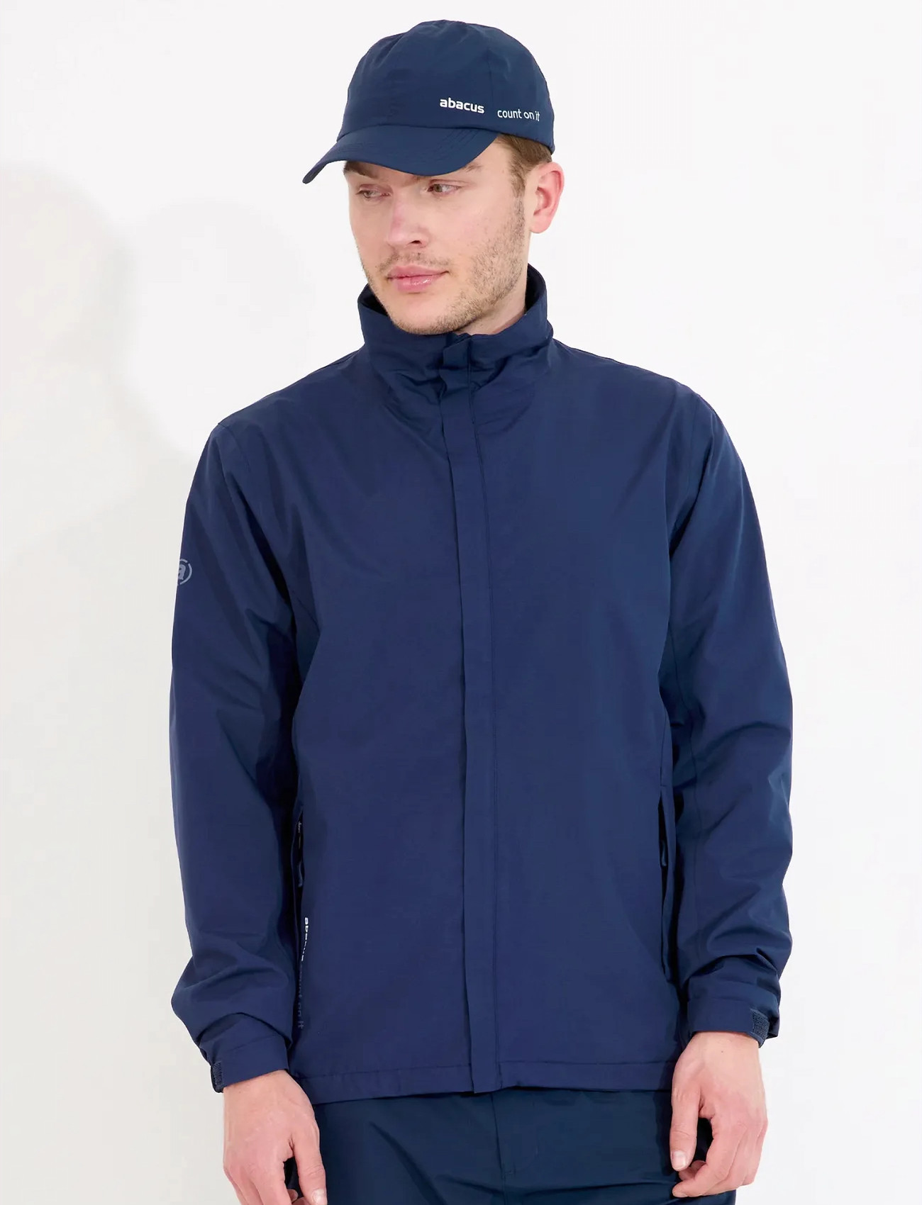 Abacus Mens Links Stretch Rainjacket, XL, Navy, Sport Jackets > Sport Golf Jackets, Herre