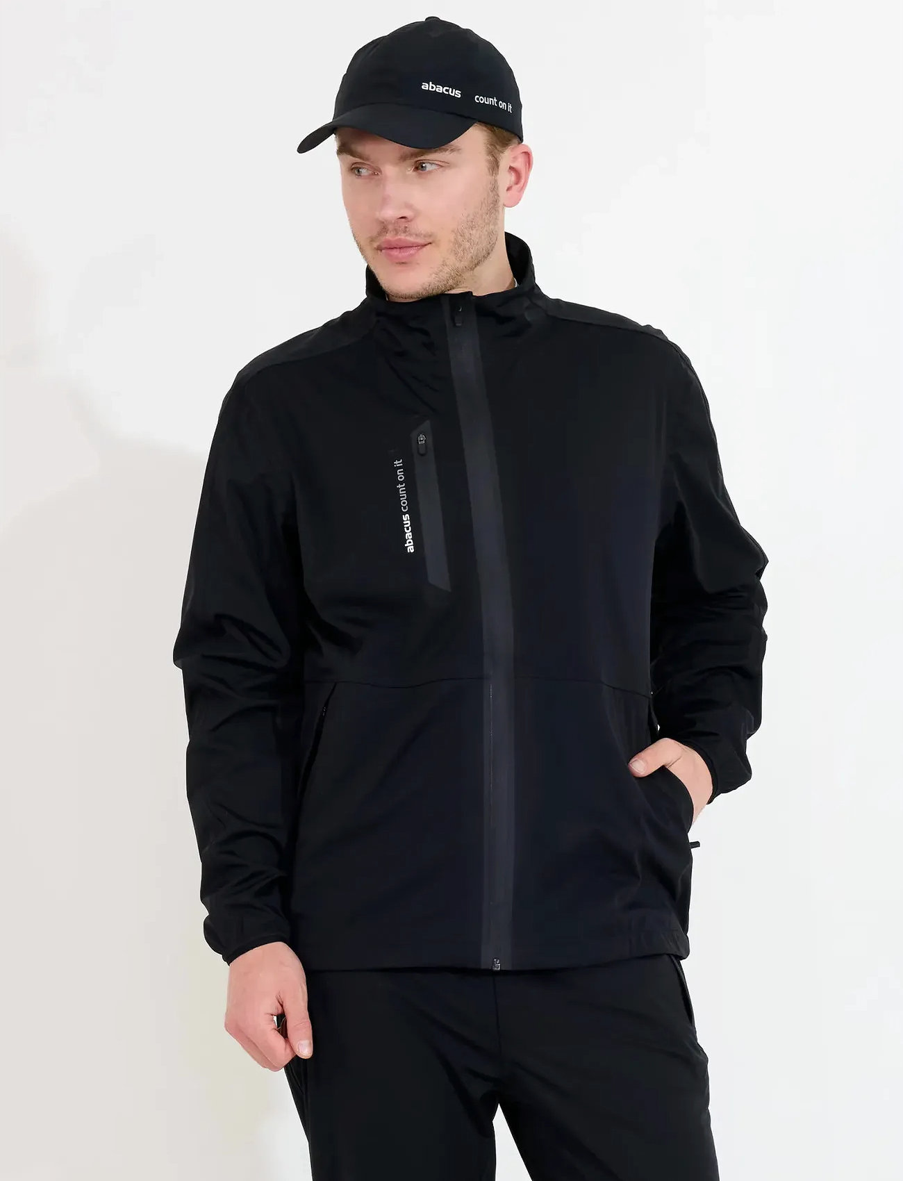 Abacus Mens Bounce Rainjacket, XL, Black, Regntøj > Regnfrakker, Herre