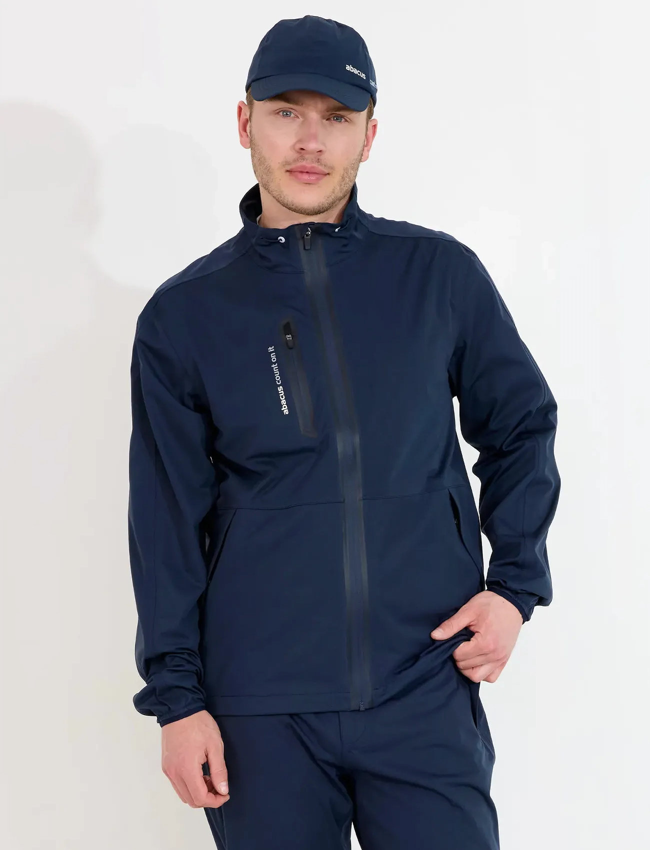 Abacus Mens Bounce Rainjacket, M, Navy, Regntøj > Regnfrakker, Herre