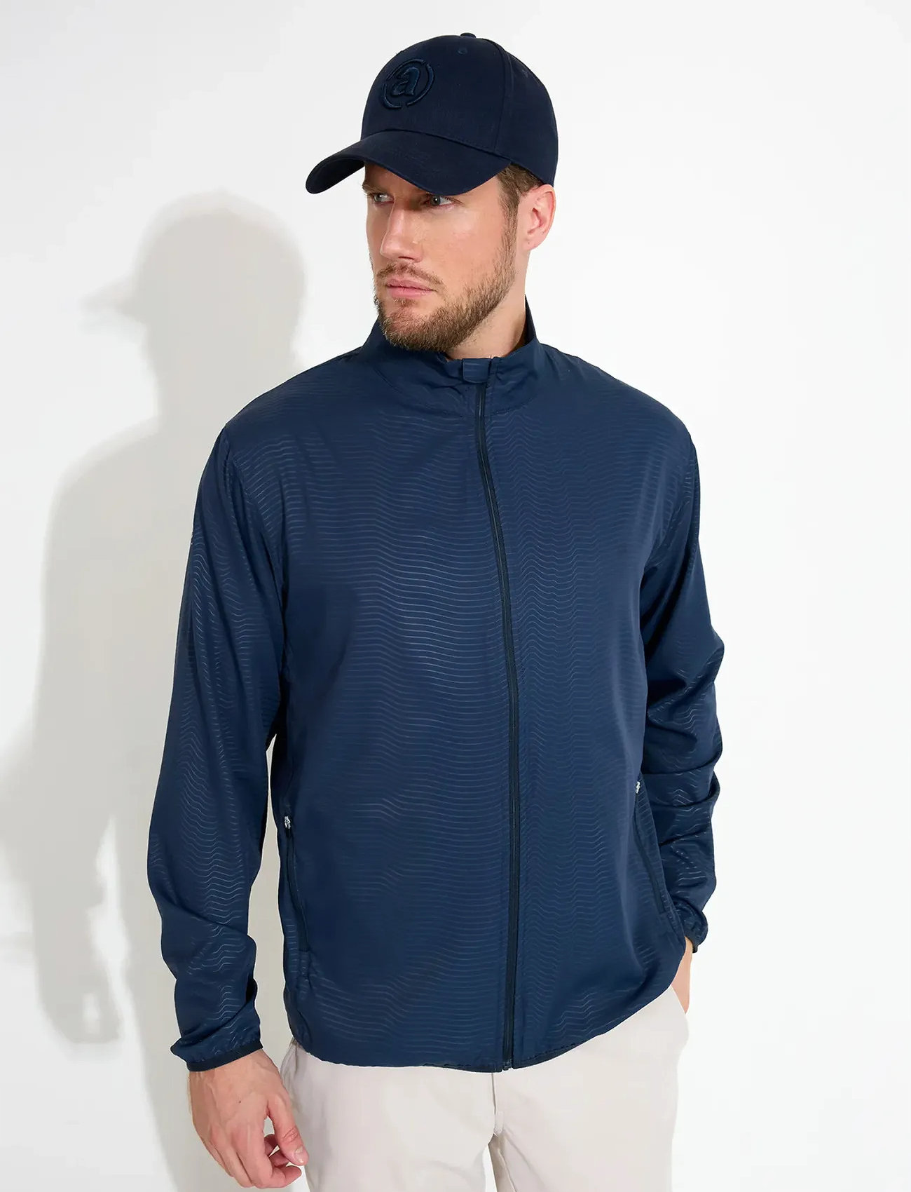 Abacus Mens Lanark Classics Stretch Windjacket, M, Navy, Jakker > Lette Jakker, Herre