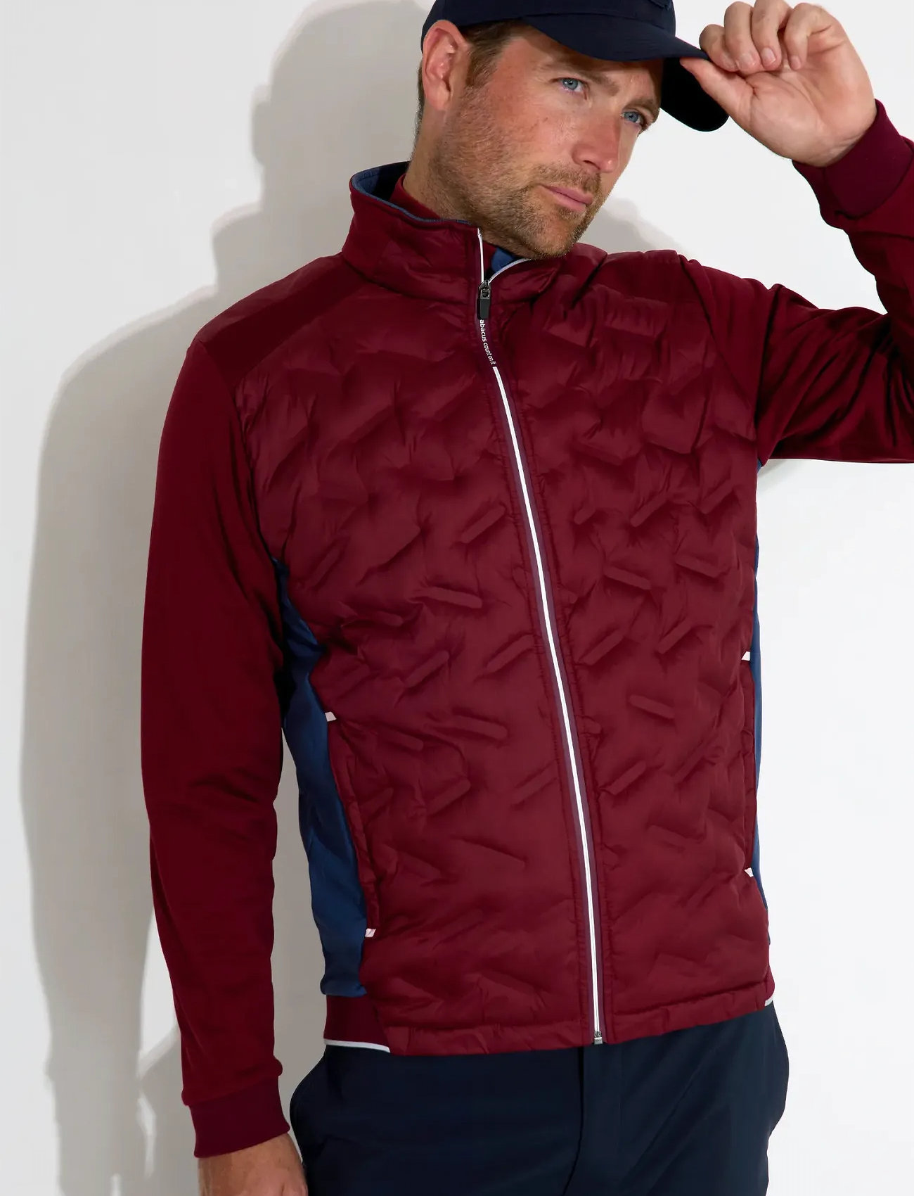 Abacus Mens Portrush Hybrid Jacket, XXL, Burgundy, Sport Jackets > Sport Golf Jackets, Herre