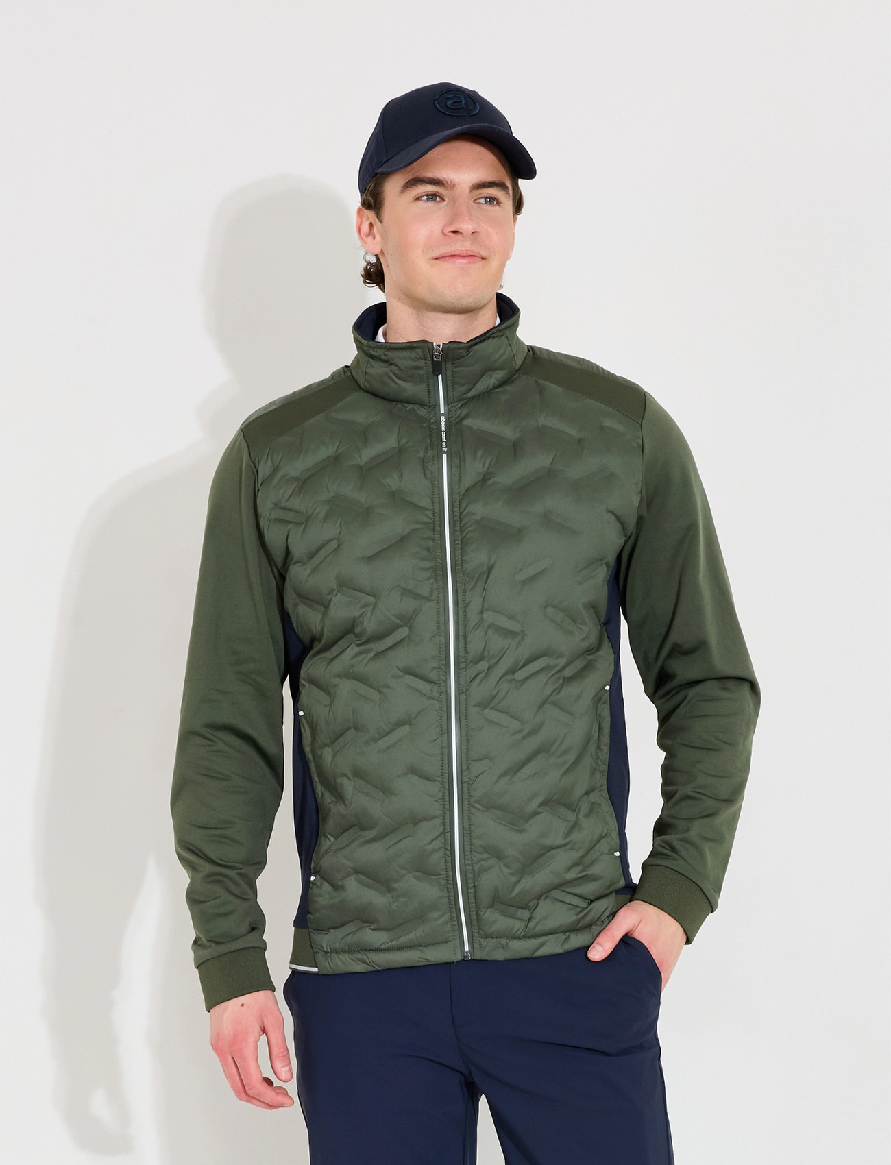 Abacus Mens Portrush Hybrid Jacket, 3XL, Khaki green, Sport Jackets > Sport Golf Jackets, Herre