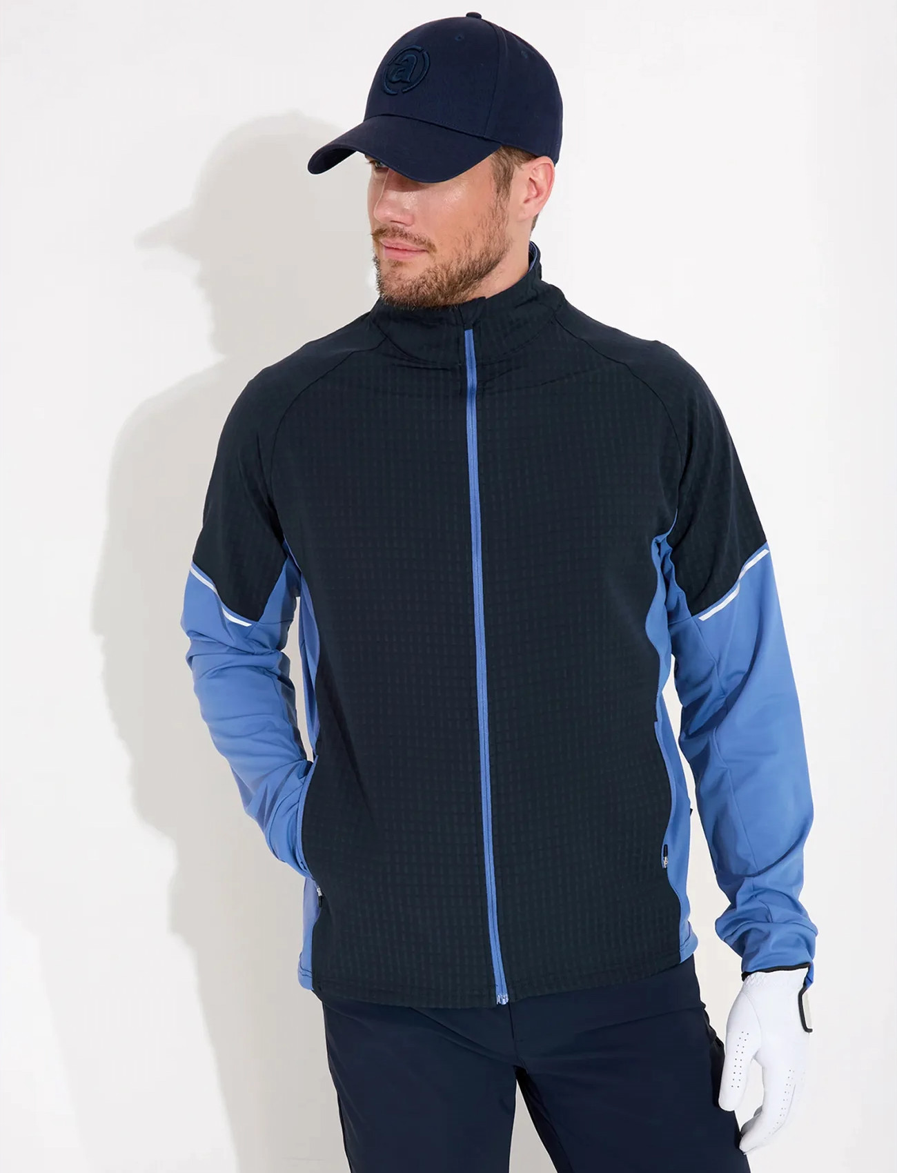 Abacus Mens Wedge Hybrid Jacket, S, Navy, Sport Jackets > Sport Golf Jackets, Herre