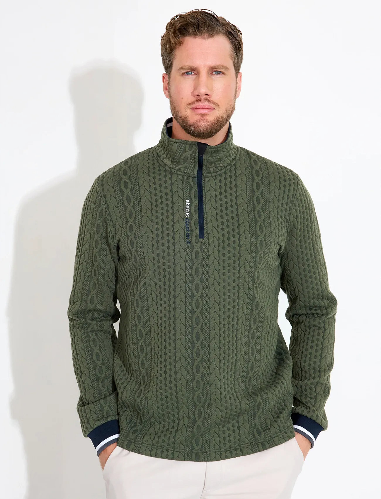 Abacus Mens Woburn Midlayer, S, Green, Sweatshirts & Hættetrøjer > Fleeces & Midlayers, Herre