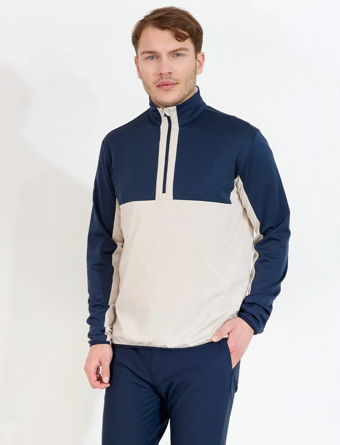 Abacus Mens Erne Midlayer, S, Beige, Sport Pants > Sport Golf Pants, Herre