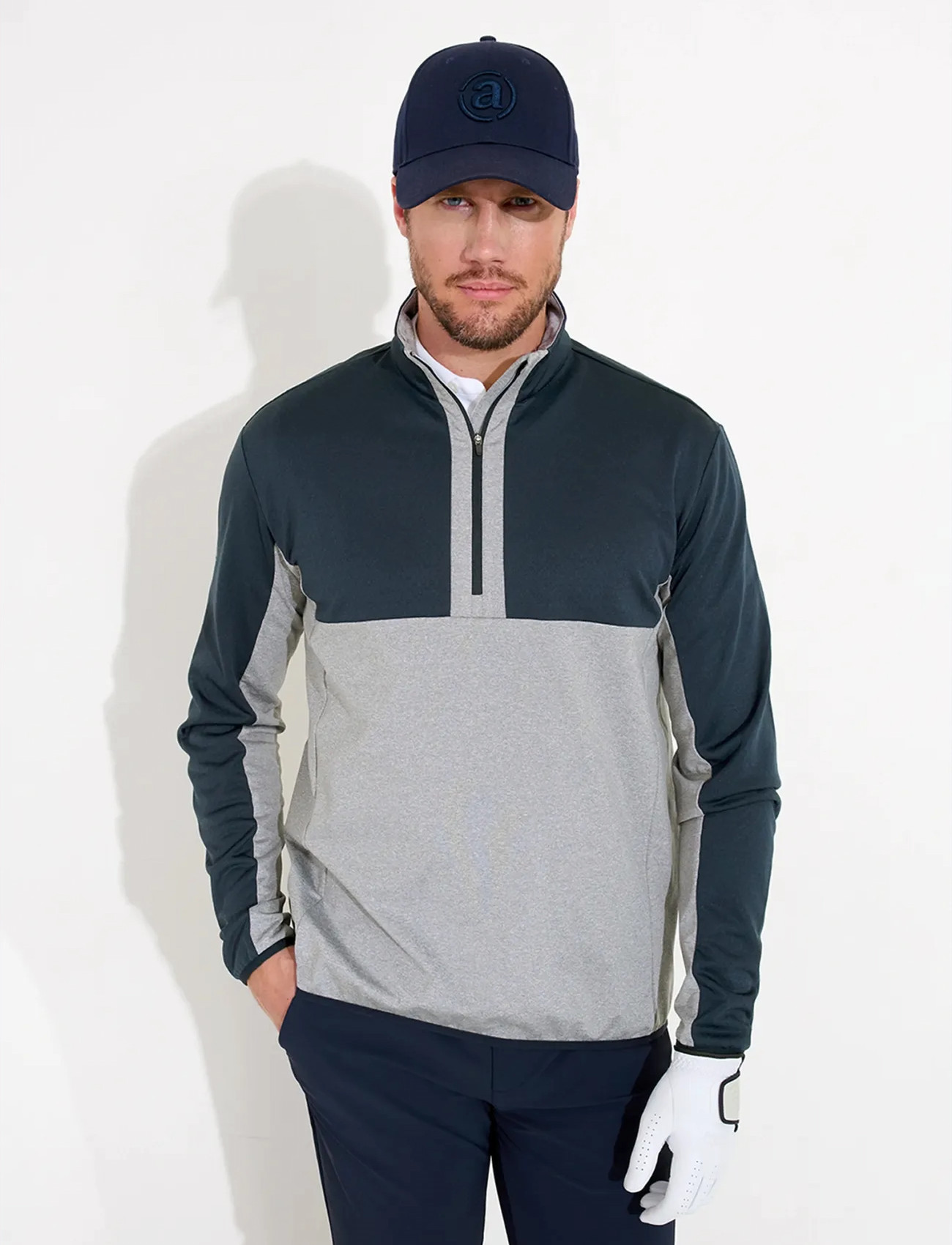 Abacus Mens Erne Midlayer, S, Grey, Sport Pants > Sport Golf Pants, Herre