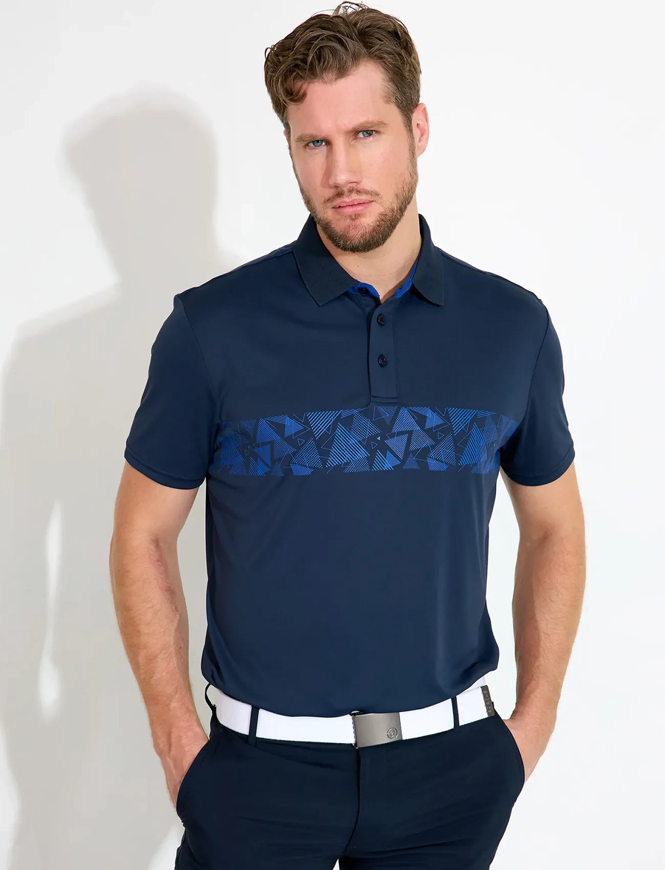 Abacus Mens Walton Drycool Polo, XL, Navy, Sport Polos > Sport Short-sleeved Polos, Herre