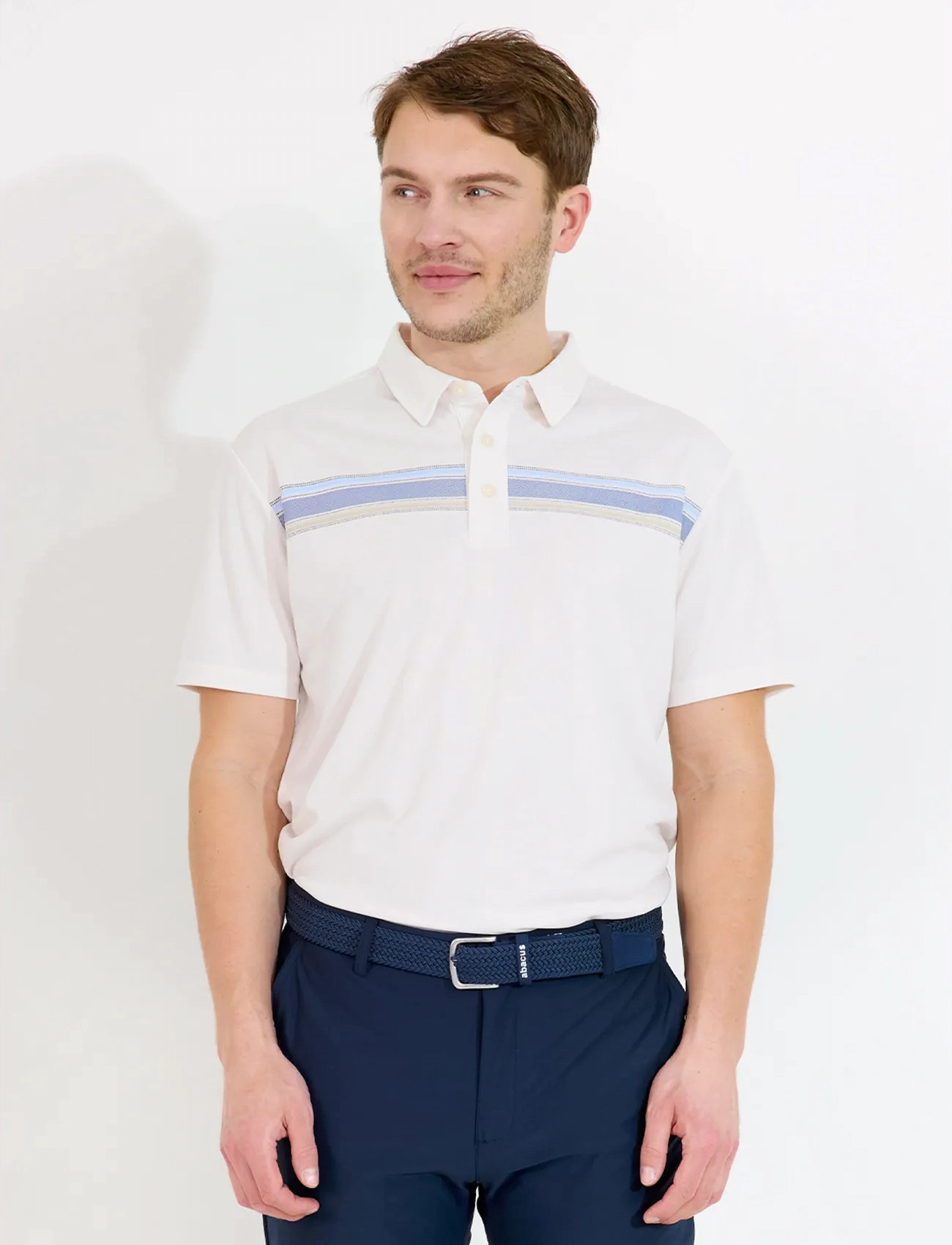Abacus Mens Cruit Drycool Polo, XL, White, Sport Polos > Sport Short-sleeved Polos, Herre