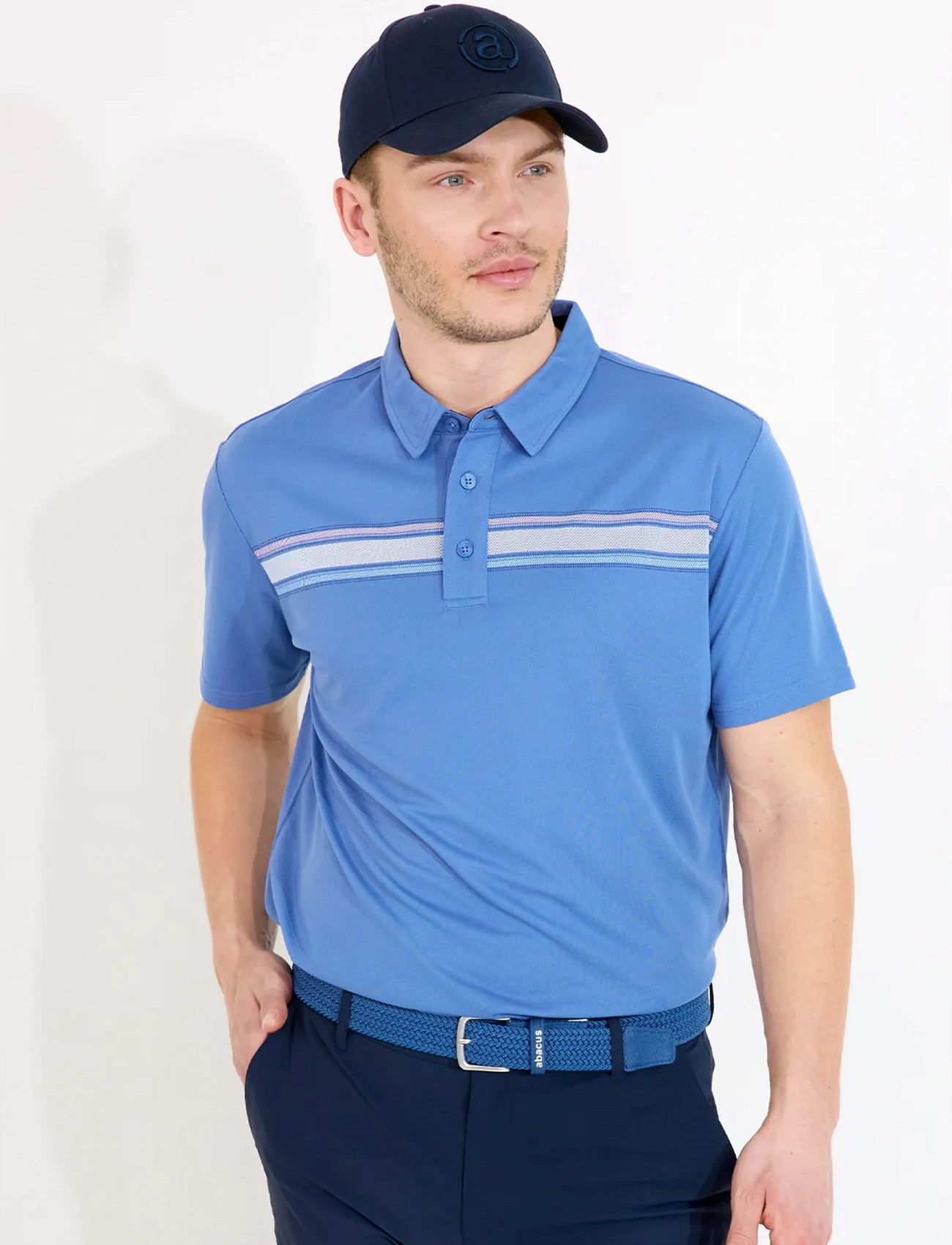 Abacus Mens Cruit Drycool Polo, M, Blue, Sport Polos > Sport Short-sleeved Polos, Herre