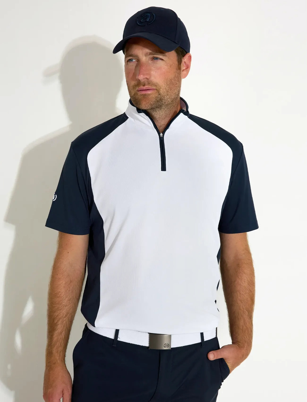 Abacus Mens Turnberry Polo, L, Navy, Sport Polos > Sport Short-sleeved Polos, Herre
