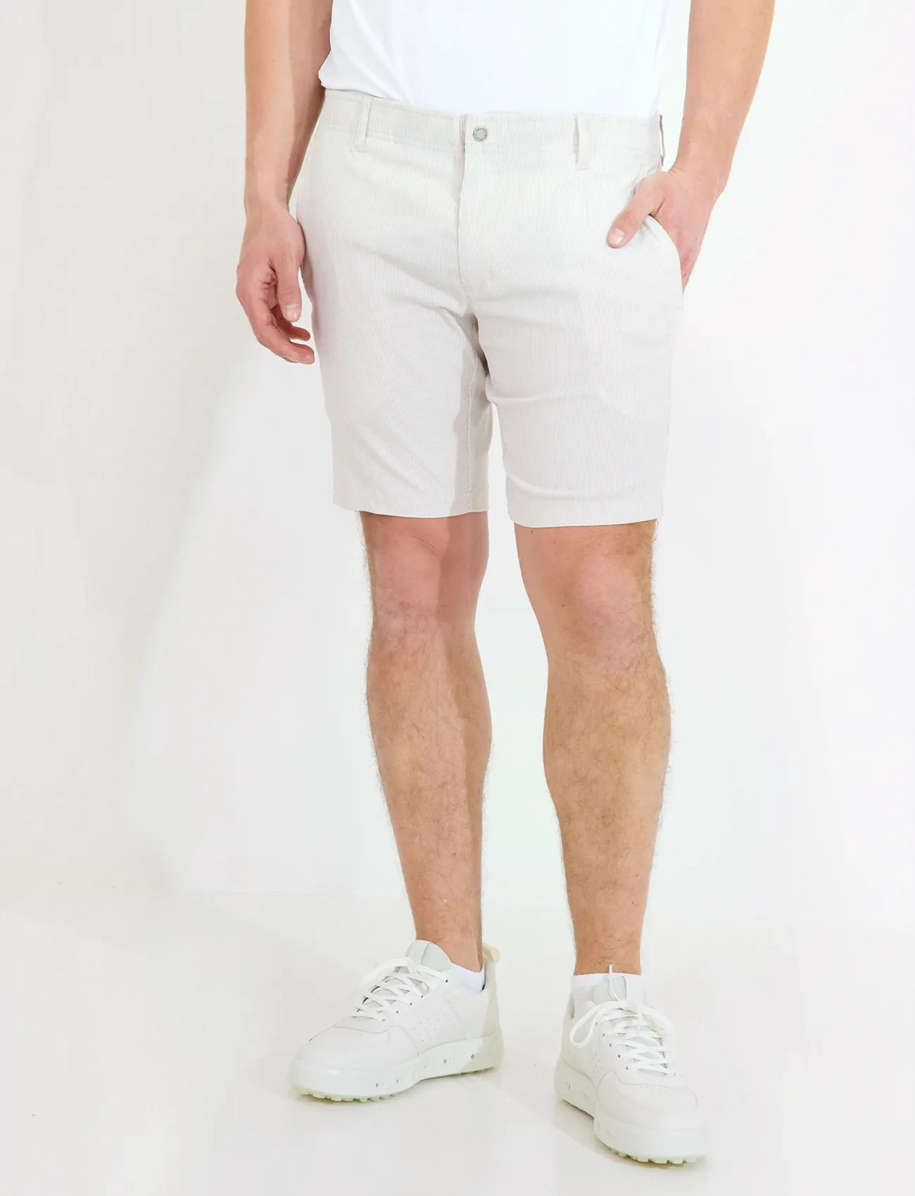 Abacus Mens Brassie Shorts, 32, Cream, Sport Shorts > Sport Golf Shorts, Herre