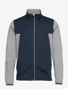 Mens Dornoch softshell hybrid  jacket - golf jackets - navy/lt.grey
