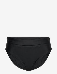 Capri, folded brief - bikinitrosor med hög midja - black