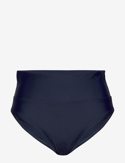 Capri, folded brief - high waist bikini bottoms - navy