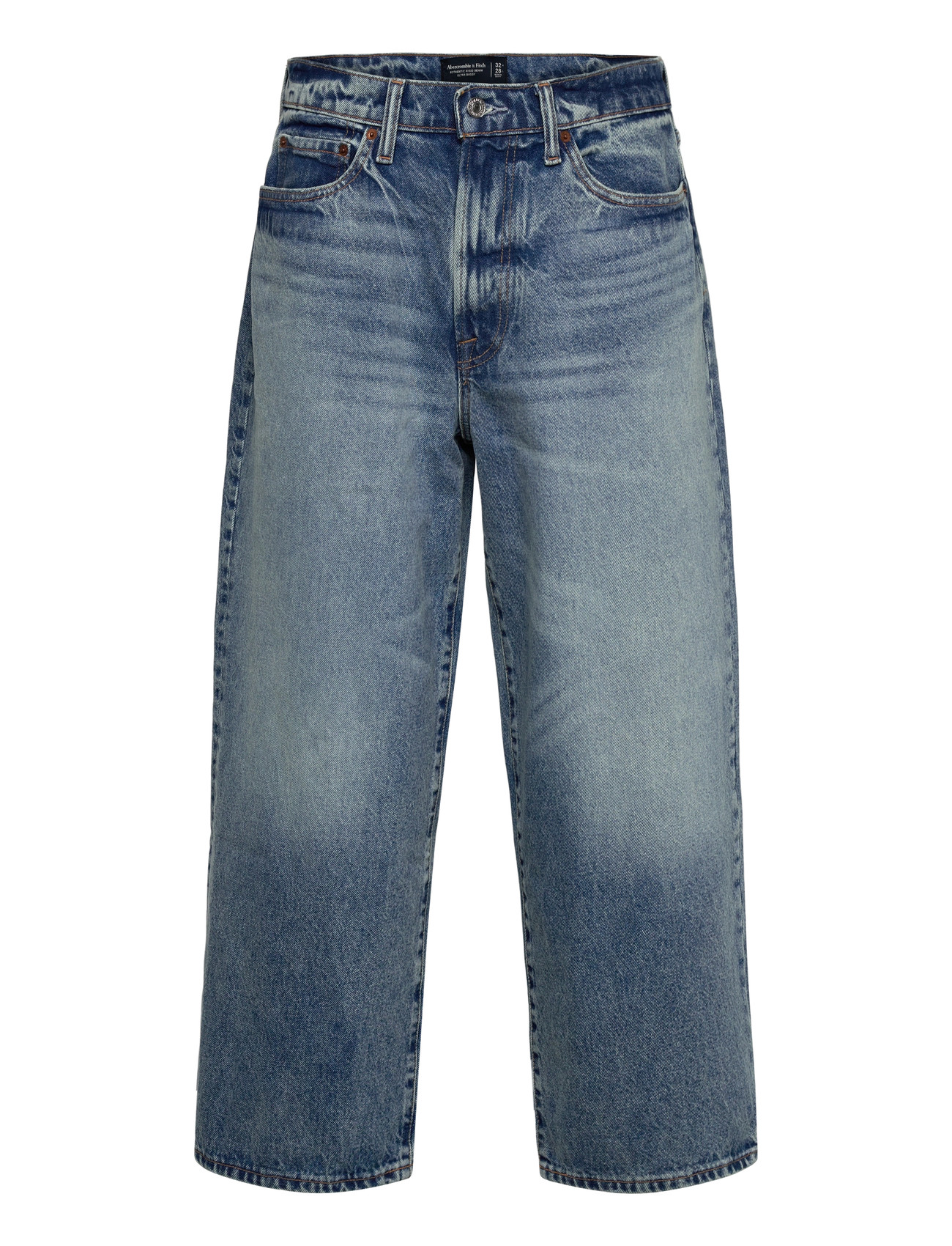 ABERCROMBIE & FITCH Ultra Baggy Tinted Medium 5 Pocket Blau - 34X 34 - Herren