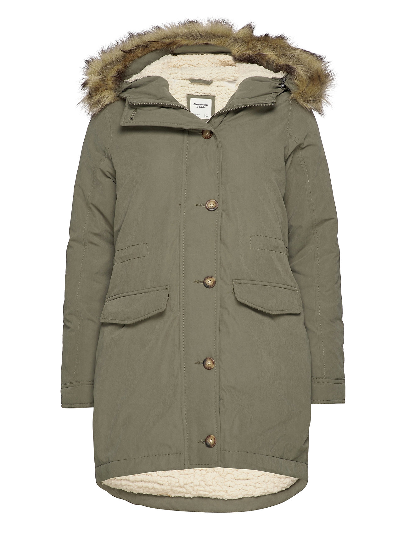 Abercrombie & Fitch parkaer – Anf Womens Outerwear Parkacoat Grøn Abercrombie & Fitch dame i Sort - Pashion.dk