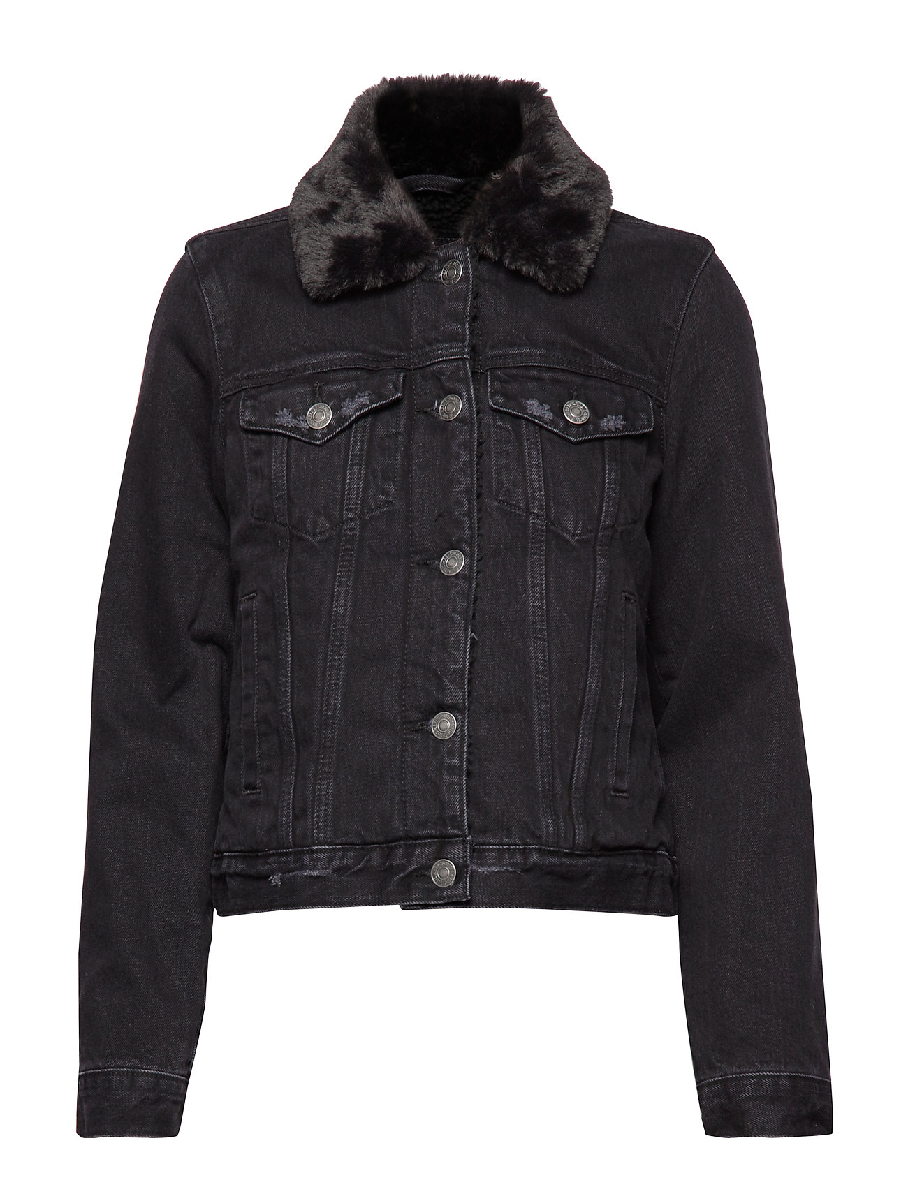 abercrombie black denim jacket