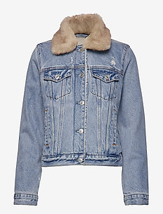 abercrombie denim sherpa jacket