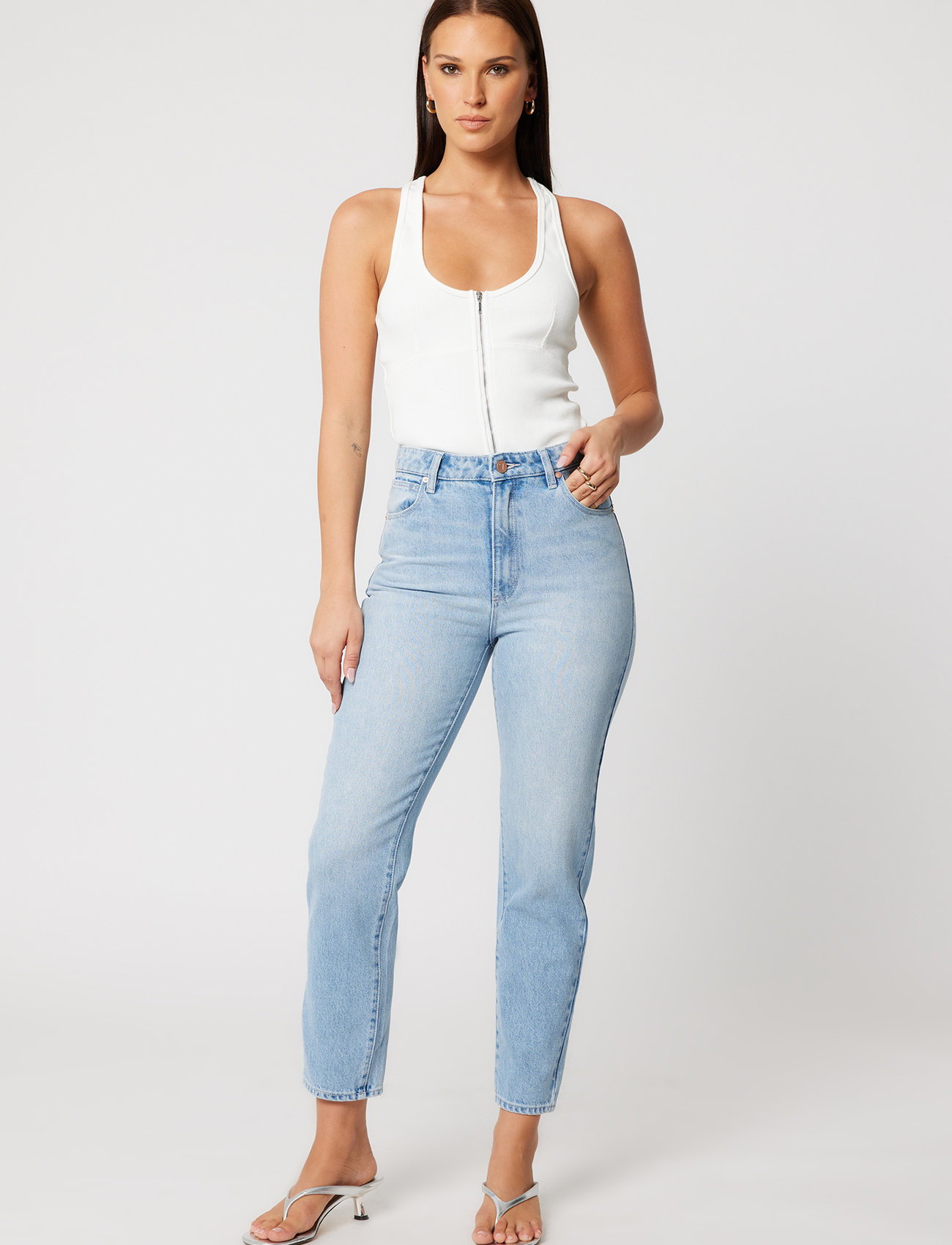 ABRAND 94 High Slim Gia Light Vintage Blue, 26, Blue, Jeans > Smalle, Dame
