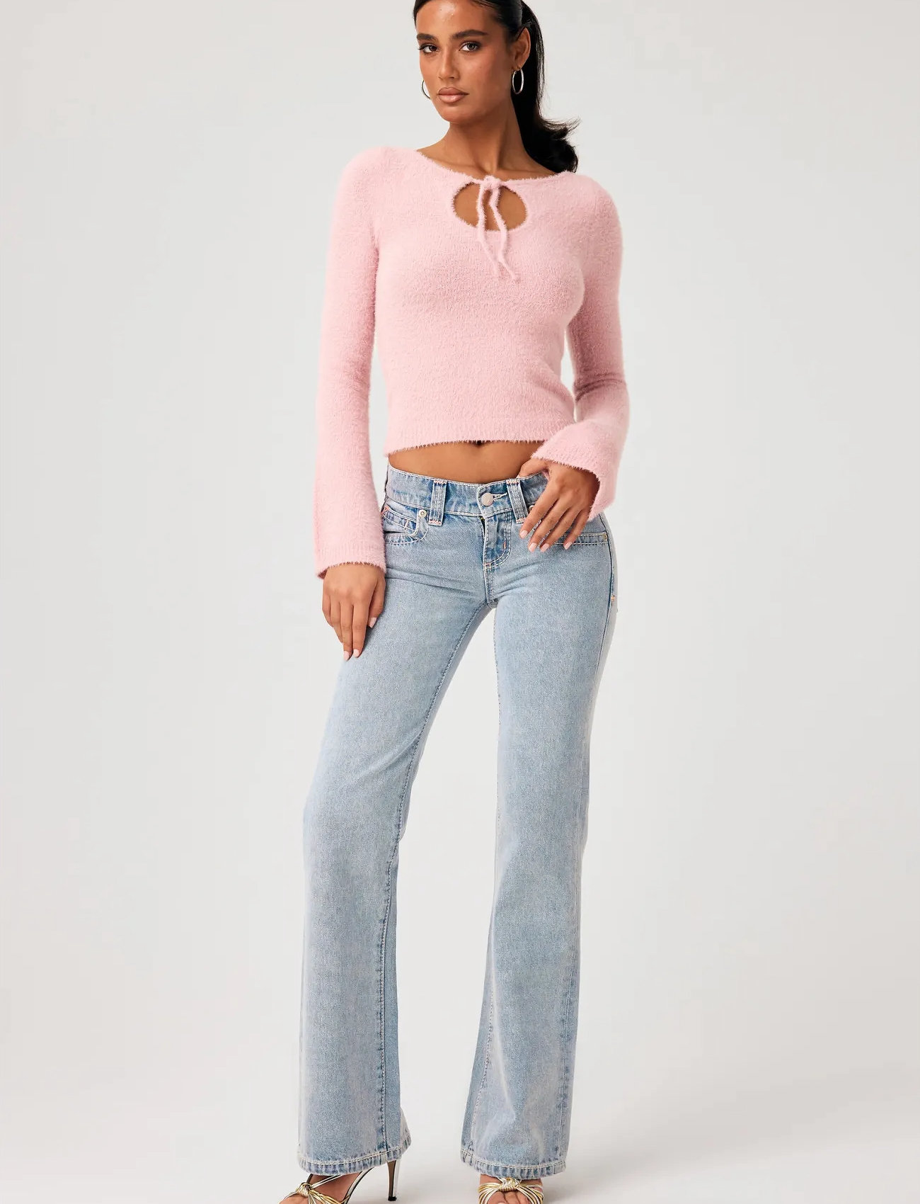 ABRAND 00 Super Low Flare Tall Avrilavril, 22, Blue, Jeans > Flares, Dame