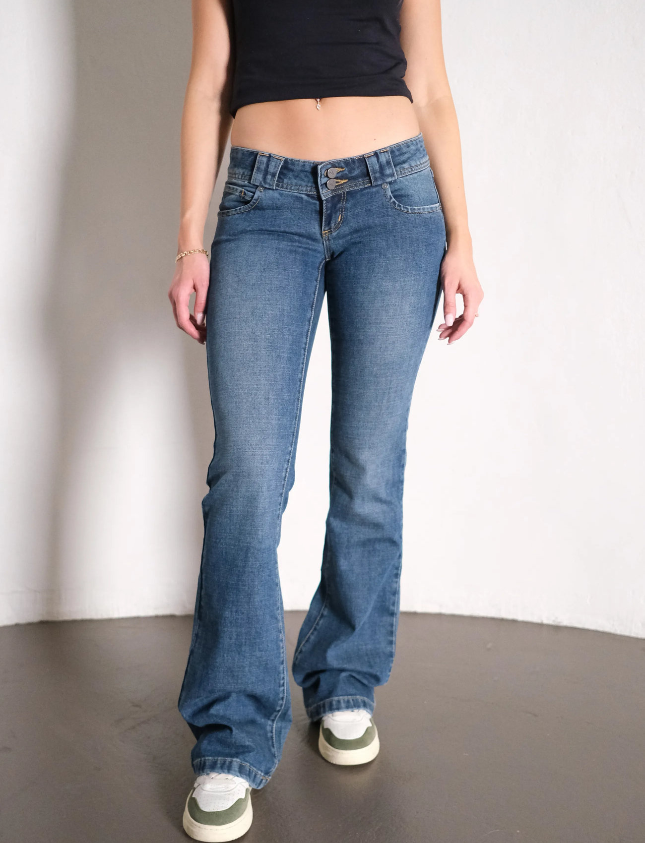 ABRAND 00 Super Low Kick Tall Andyandy, 24, Blue, Jeans > Flares, Dame