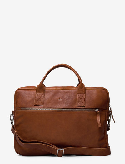 Bremen briefcase Nick - laptop bags - cognac