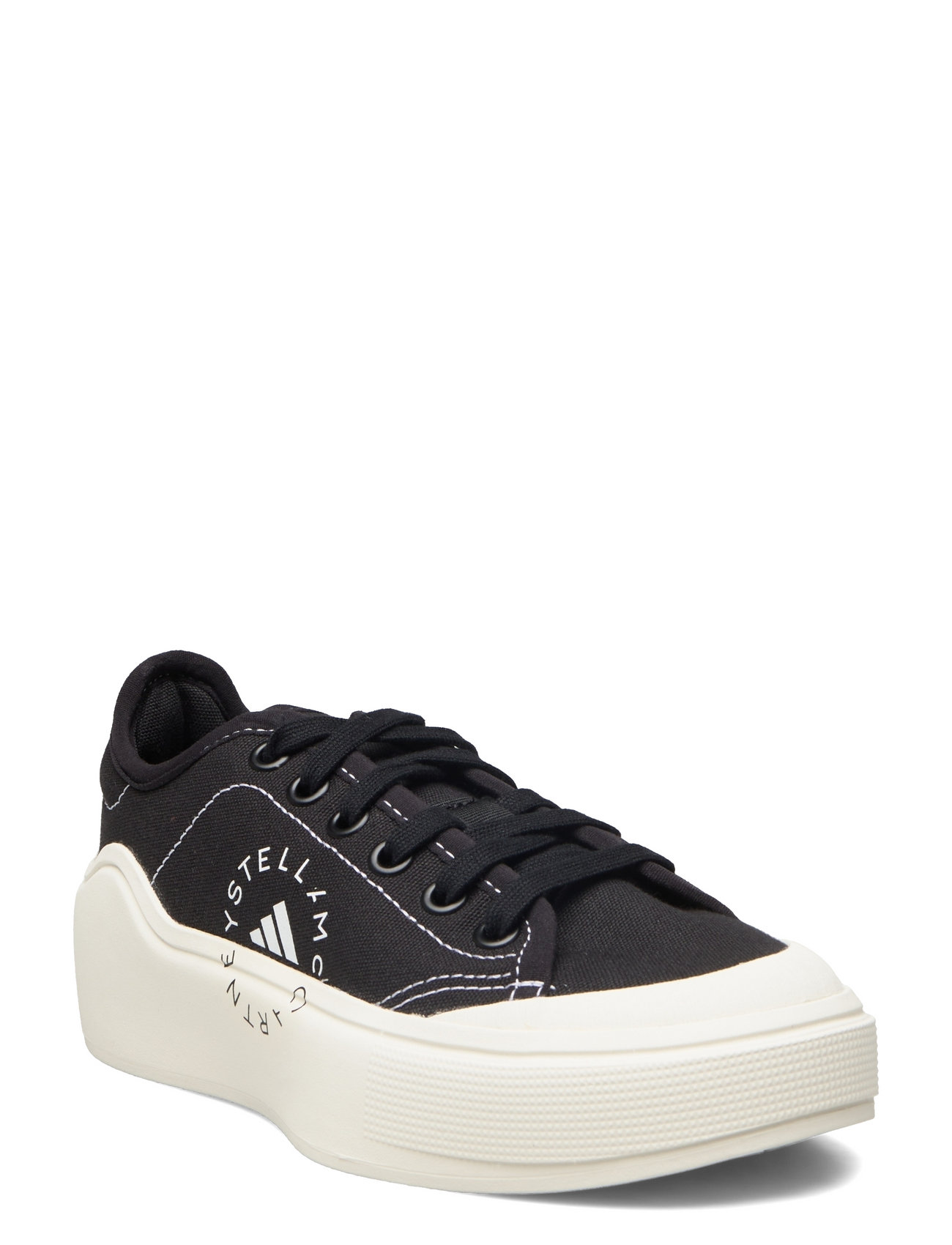 "adidas by Stella McCartney" "Asmc Court Cotton Sport Sneakers Low-top Black Adidas By