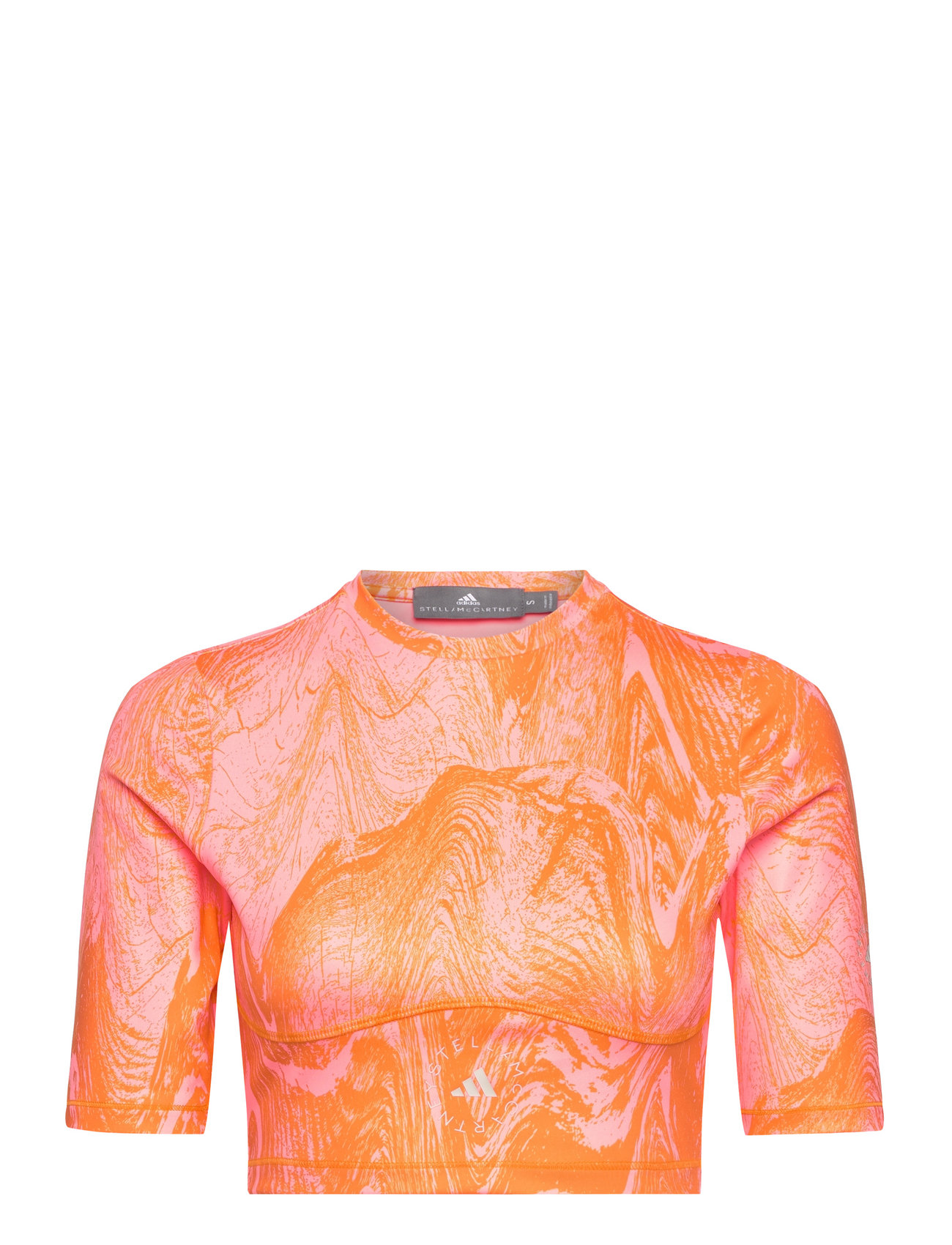 Asmc Tna P Crop Sport Crop Tops Short-sleeved Crop Tops Orange Adidas By Stella McCartney