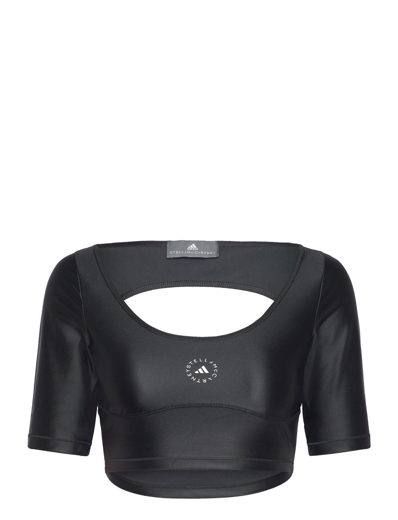 Asmc Crop Sport Crop Tops Short-sleeved Crop Tops Black Adidas By Stella McCartney