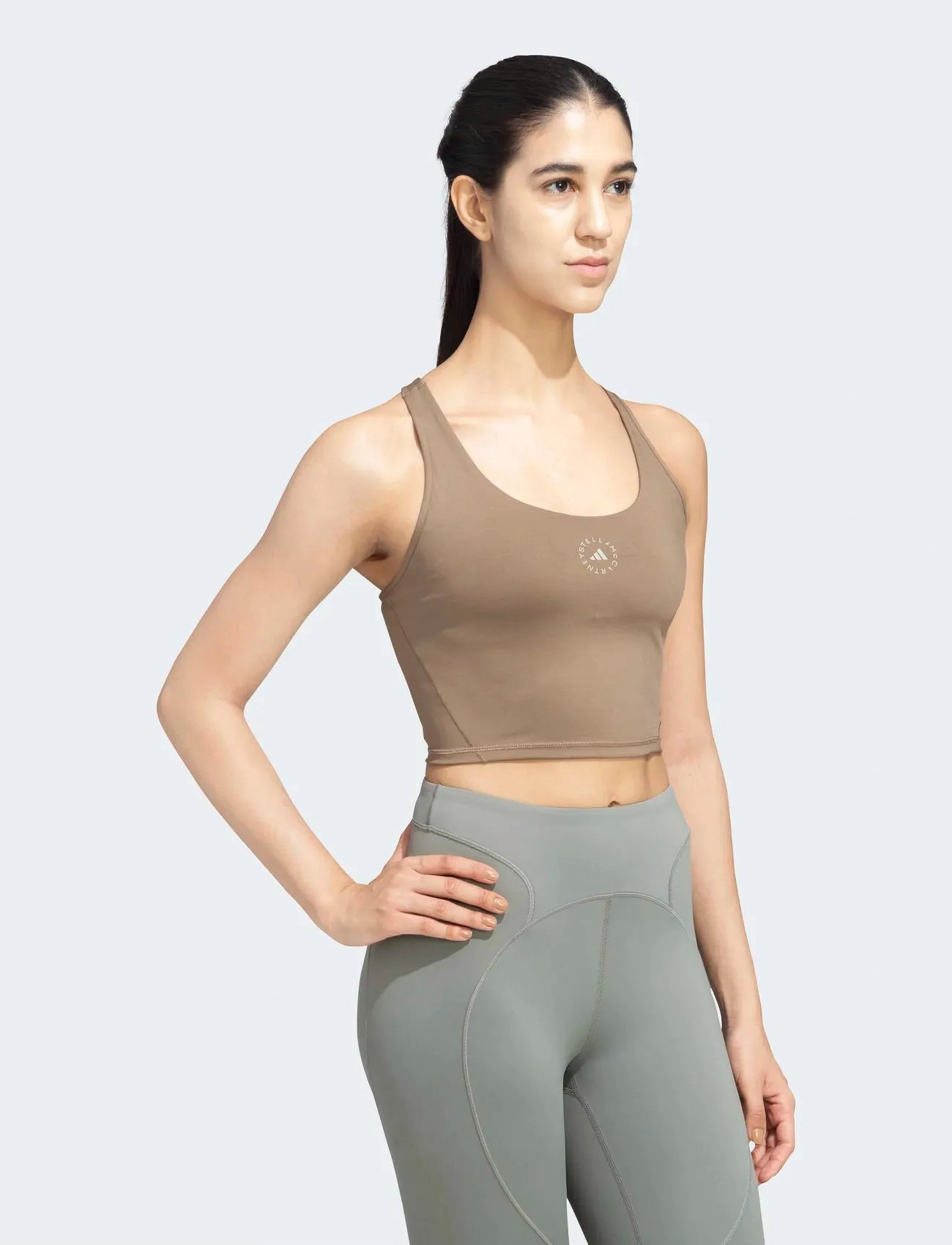 adidas by Stella McCartney Asmc Tst Crop, XS, Beige, Sport Clothing > Sport Bras - All, Dame