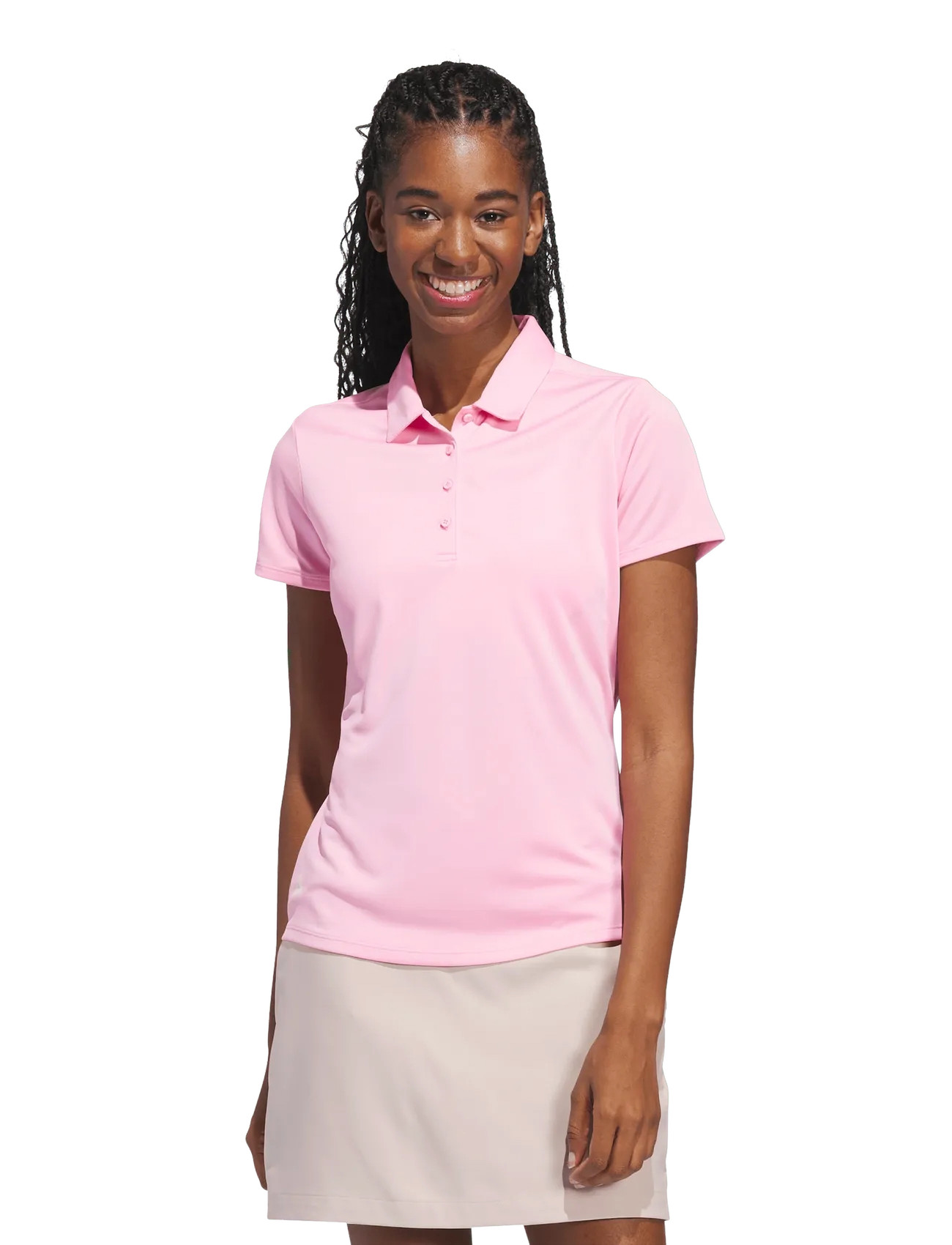 adidas Golf W Perf Sld Ss P, XS, Pink, Sports Overdele & T-shirts > Sport Polos, Dame