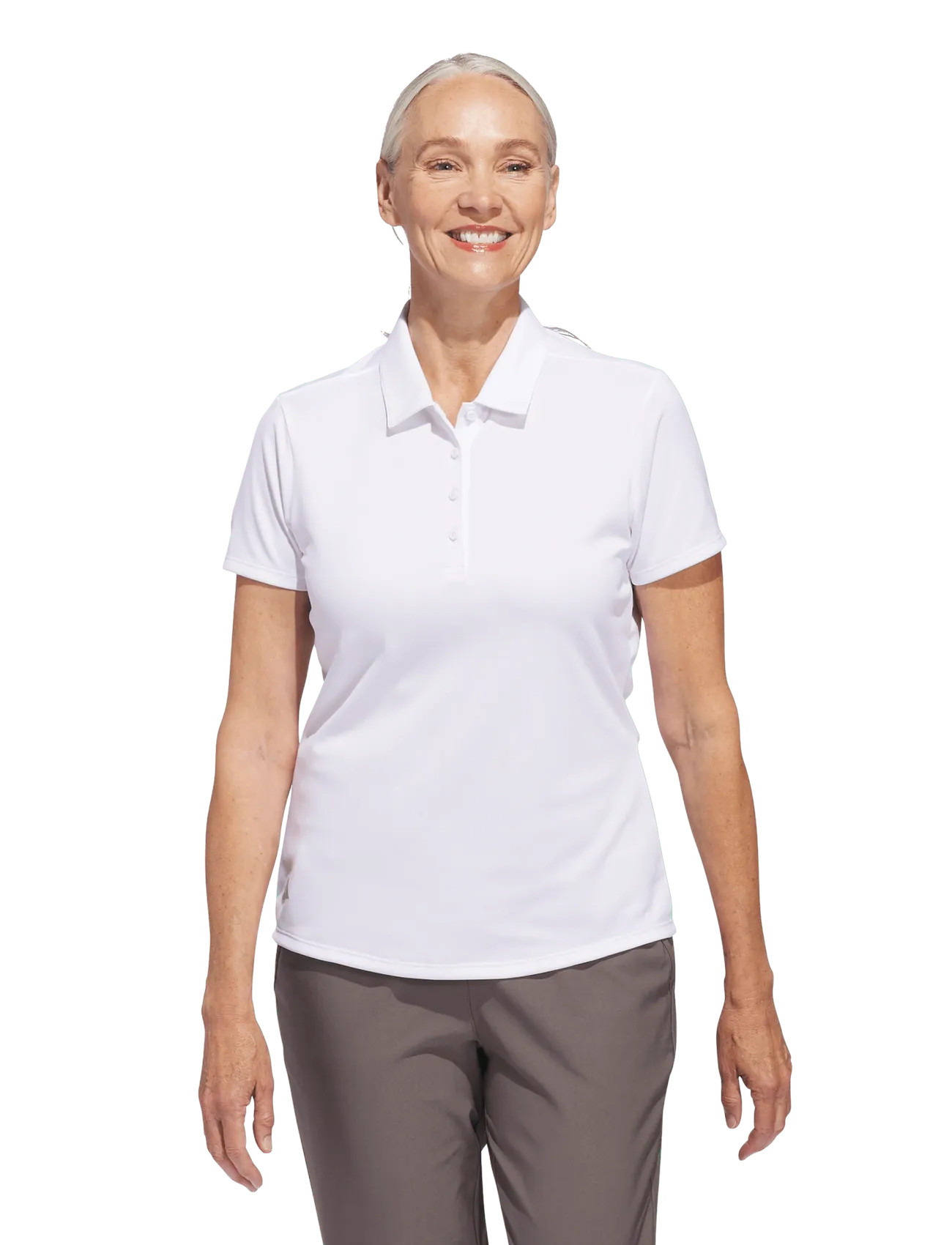 adidas Golf W Perf Sld Ss P, S, White, Sports Overdele & T-shirts > Sport Polos, Dame