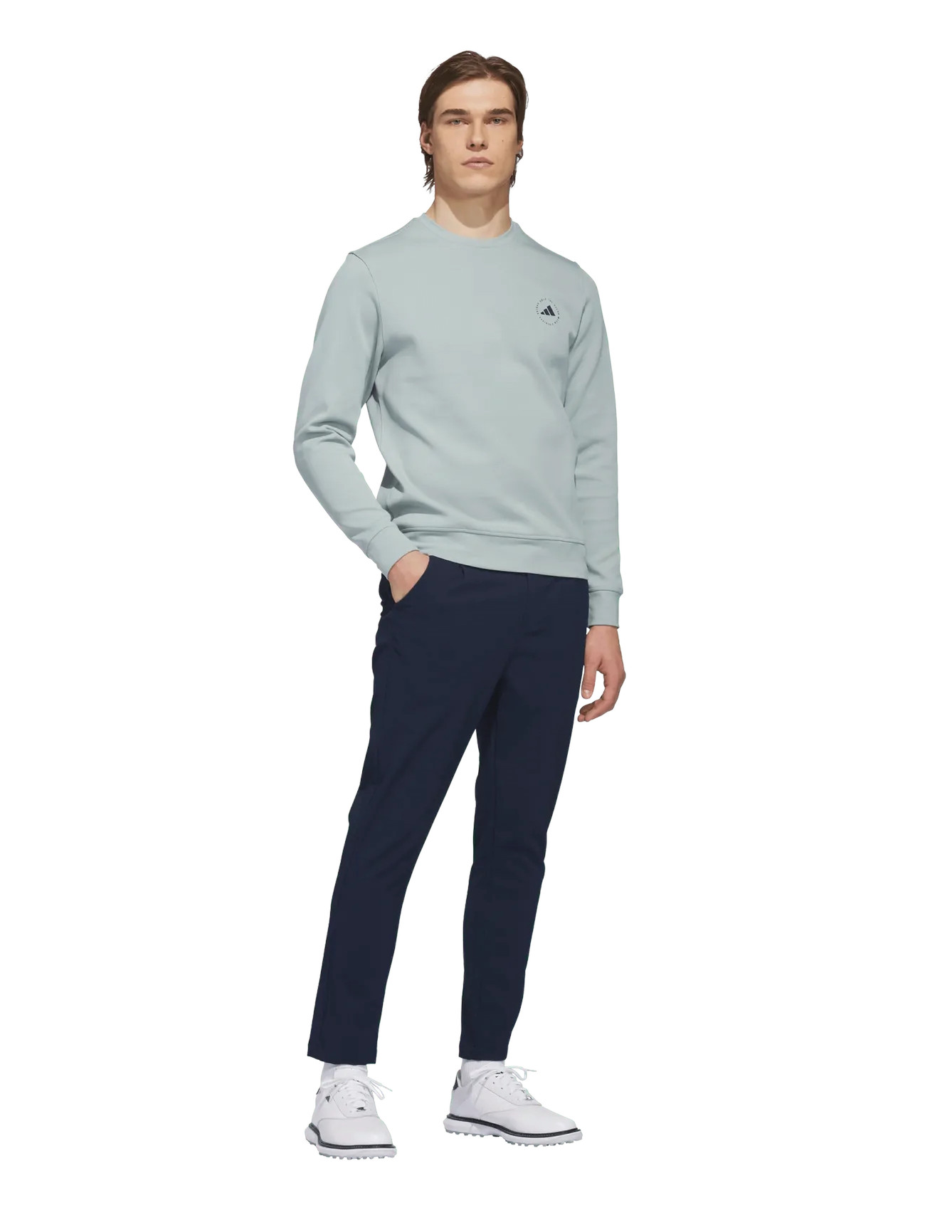 adidas Golf Core Crew, S, Green, Sweatshirts & Hættetrøjer > Sweatshirts, Herre
