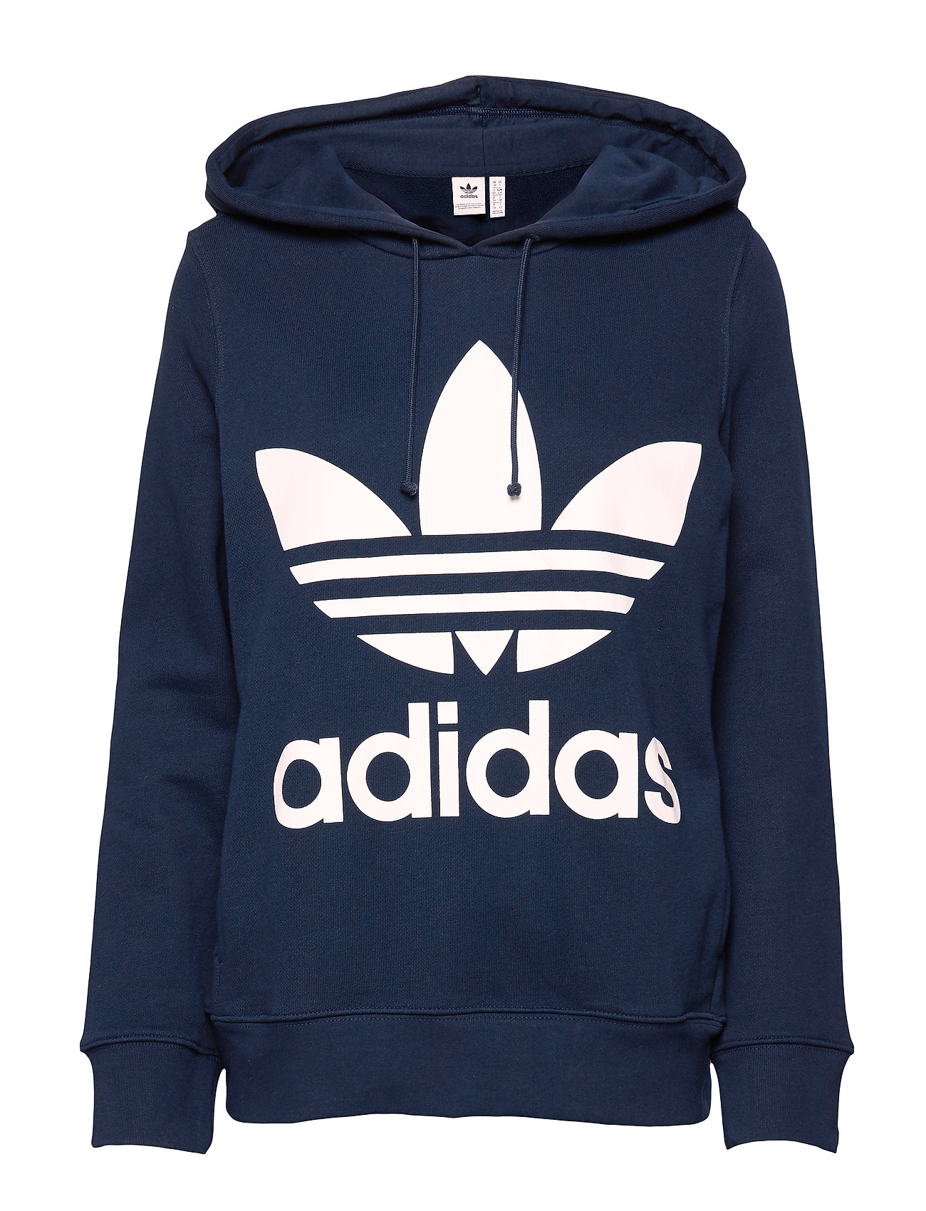 adidas trefoil hoodie navy