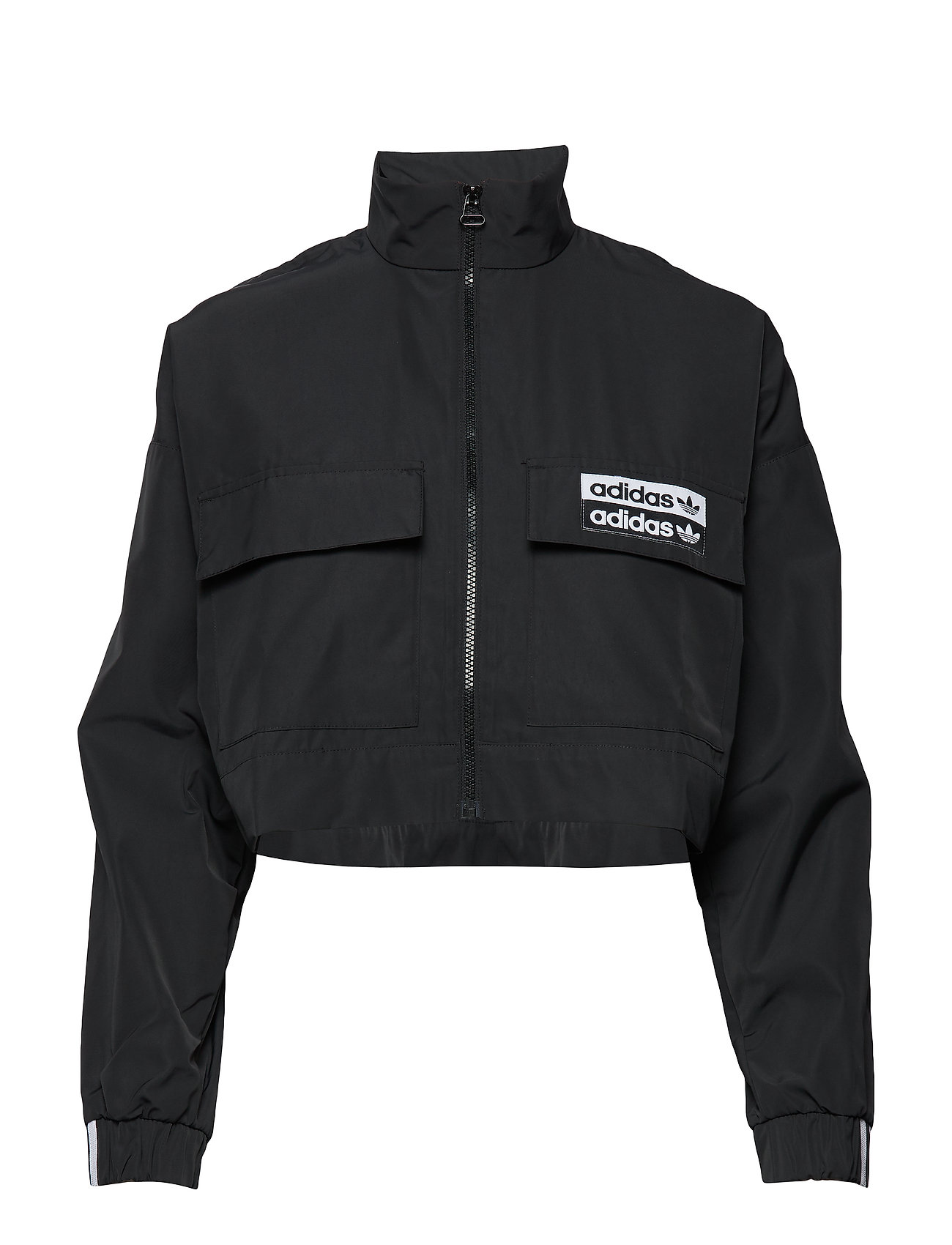 plain black track top