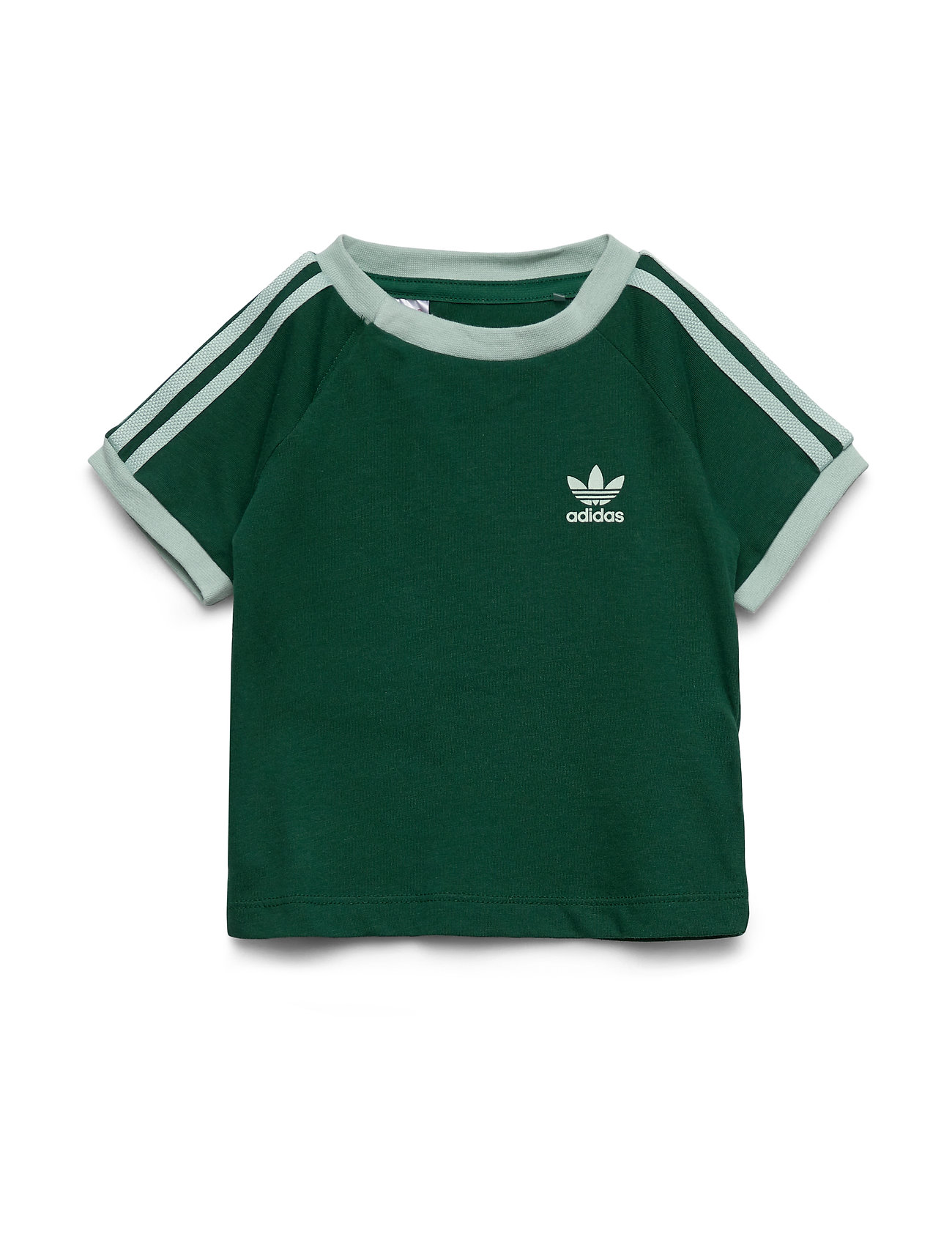 adidas 3 stripes tee green