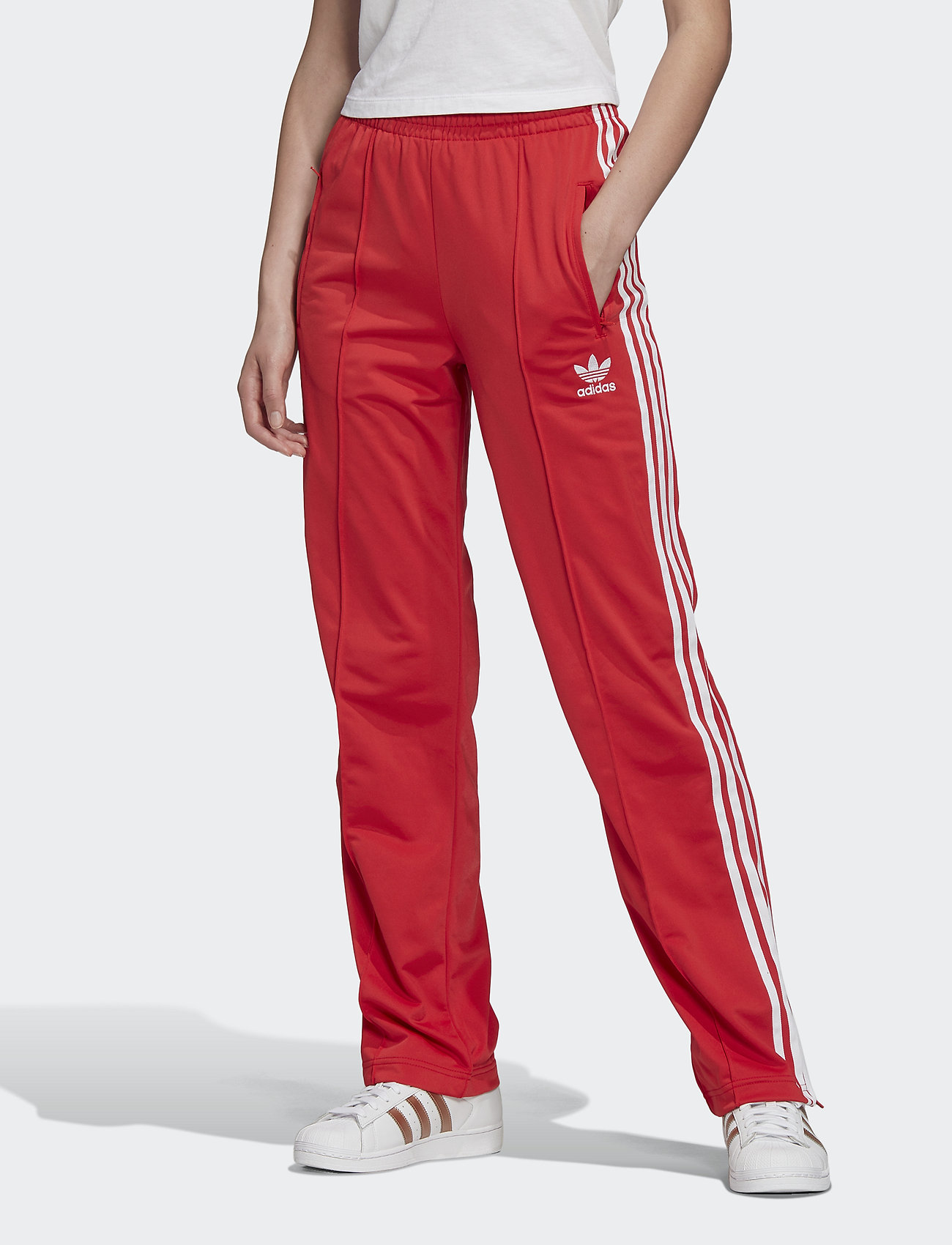 red and white adidas sweatpants