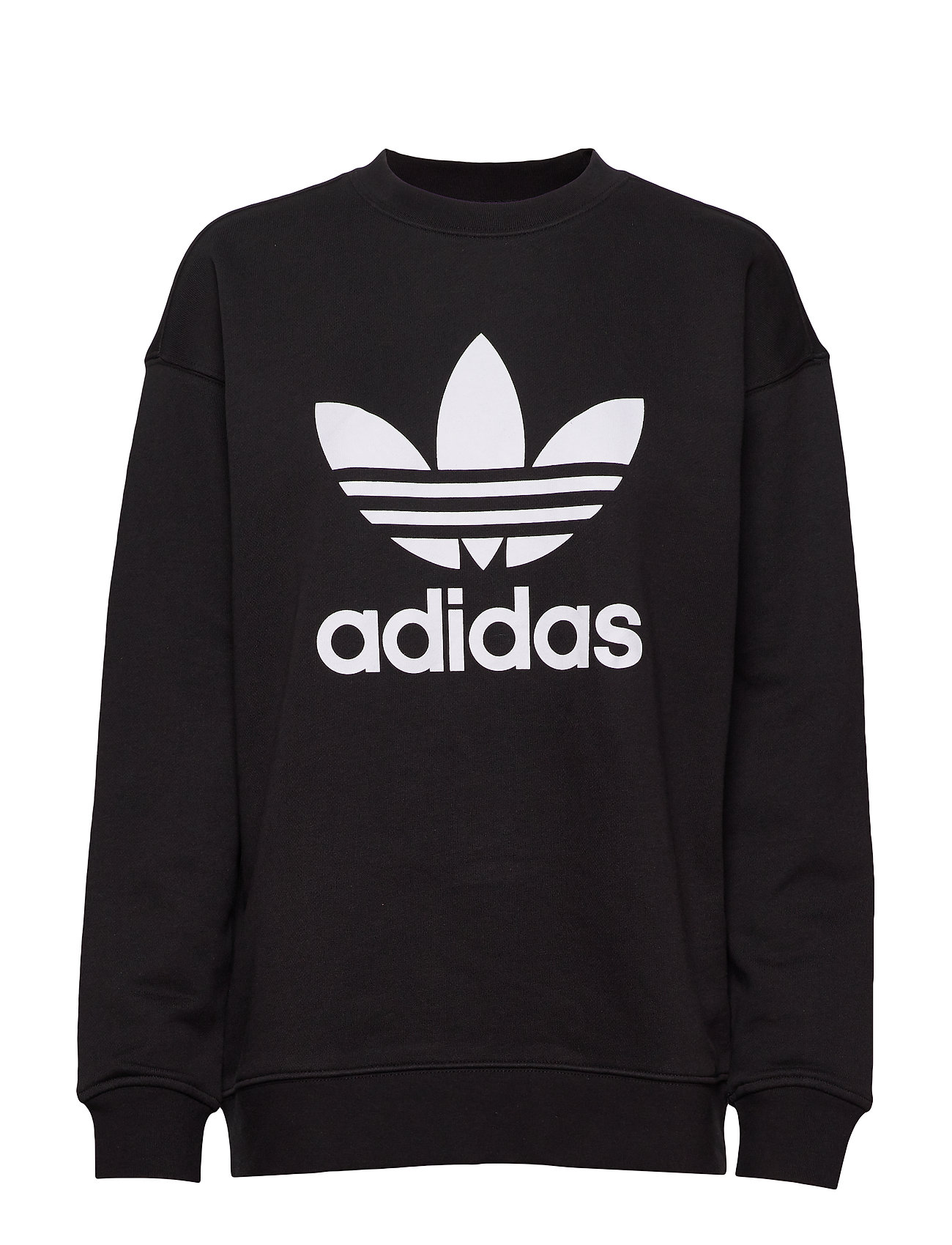 Trefoil Crew Sweatshirt Tops Sweat-shirts & Hoodies Sweat-shirts Black Adidas Originals