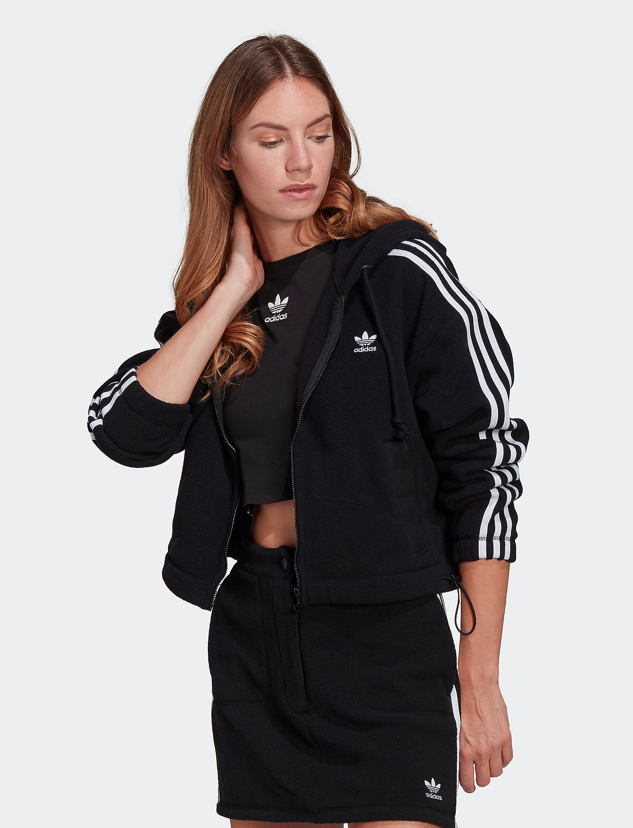 adidas fleece zip hoodie