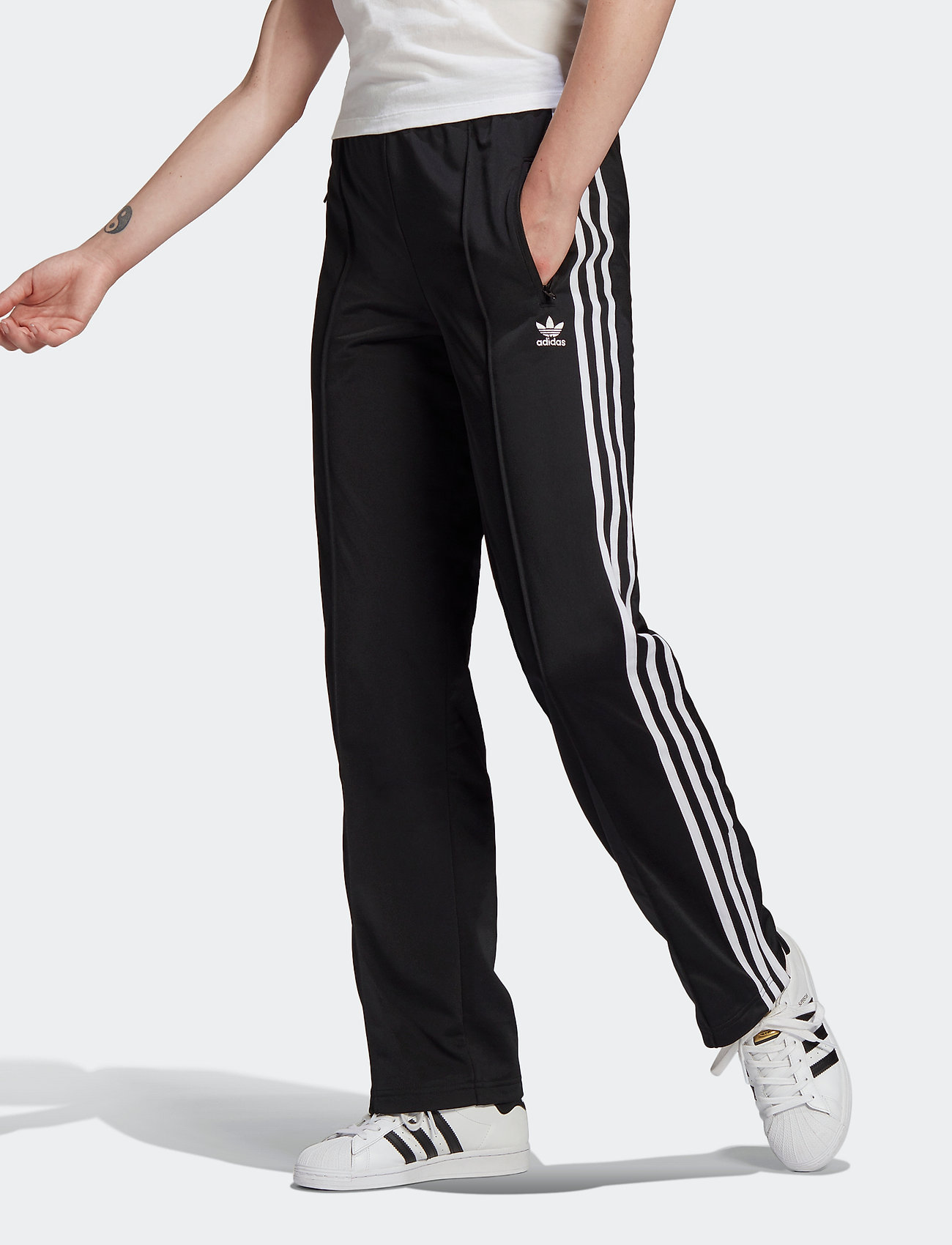 Buy Adidas Originals Black FIREBIRD PB Striped Track Pants for Women Online   Tata CLiQ