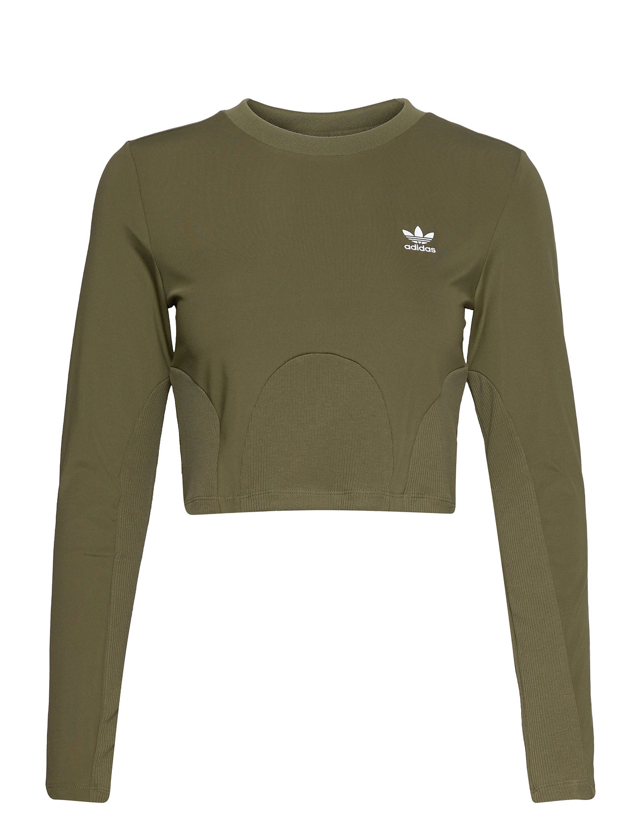 Always Original Rib Long Sleeve Top W Khaki Adidas Originals