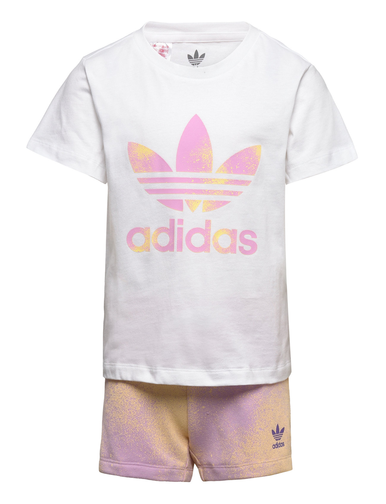 Graphic Logo Shorts And Tee Set Sport Sets With Short-sleeved T-shirt White Adidas Originals