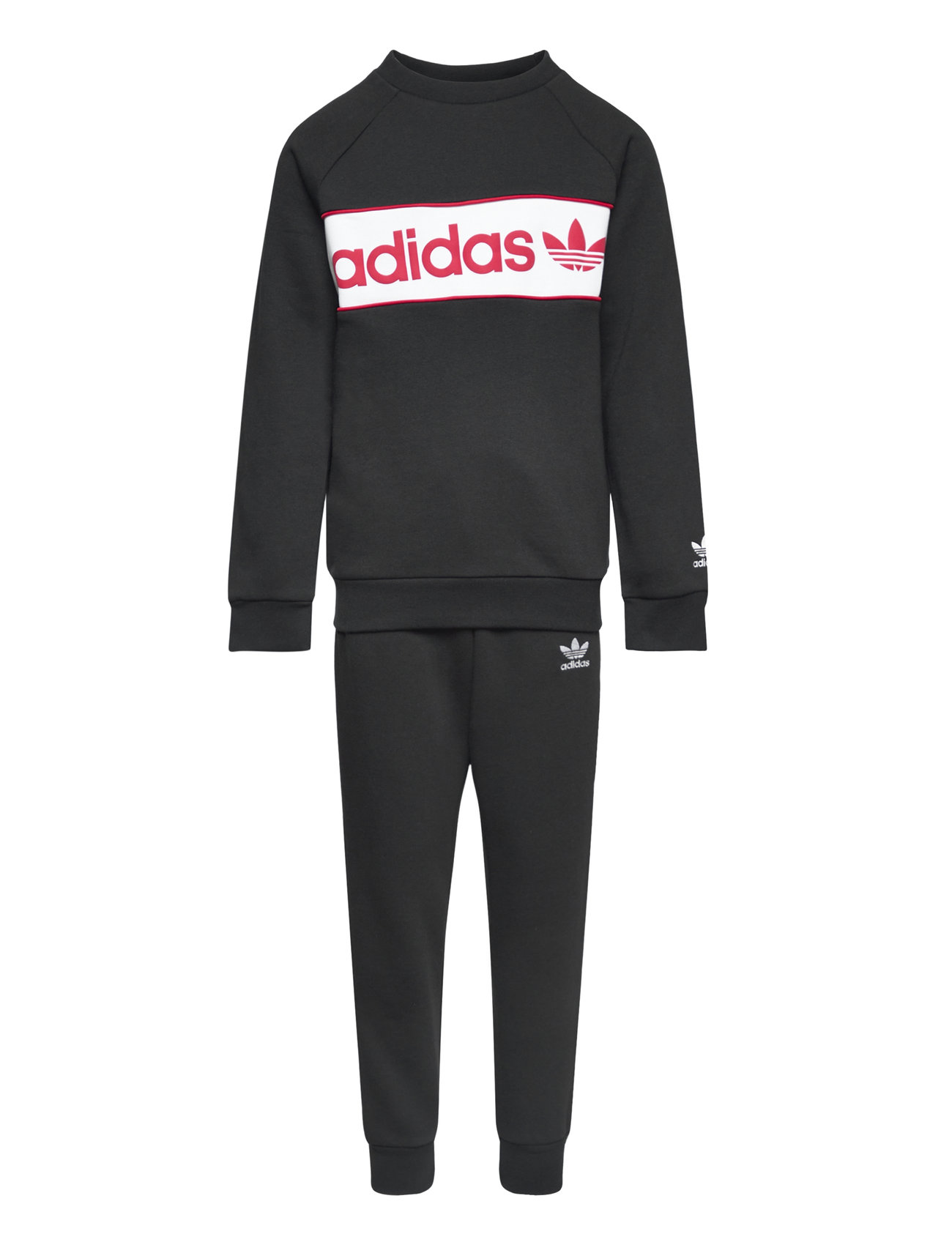 Crew Set Sport Sweatsuits Black Adidas Originals