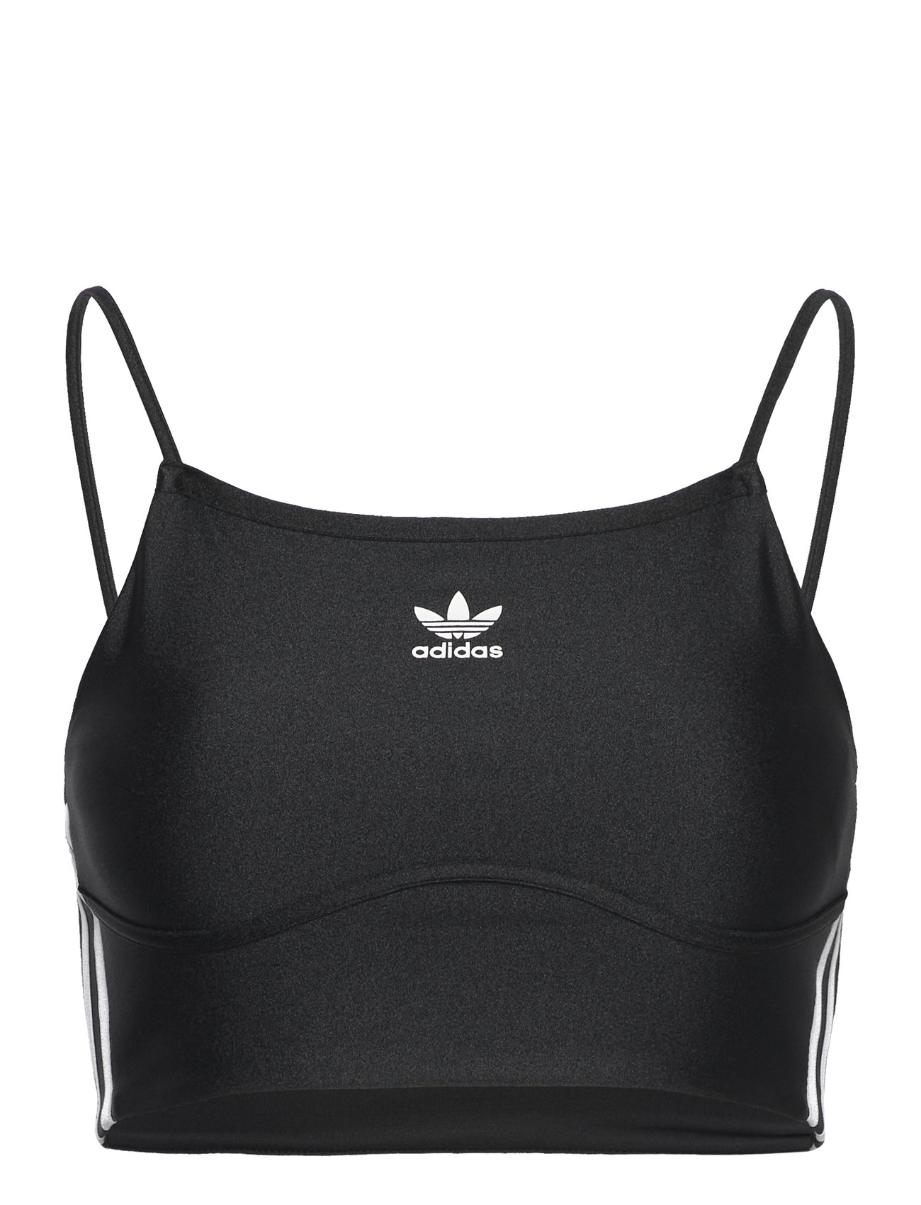 3 Stripe Bra Top Sport Women Sport Clothing Sports Tops & T-shirts Sport Crop Tops Sport Sleeveless Crop Tops Black Adidas Originals