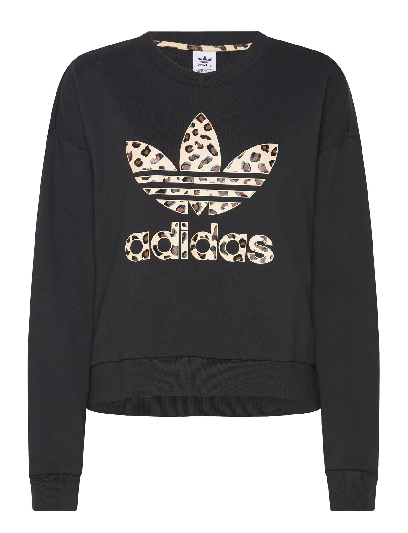 Leopard Sweatshirt Sport Women Sport Clothing Sport Sweatshirts & Hoodies Sport Sweatshirts Black Adidas Originals