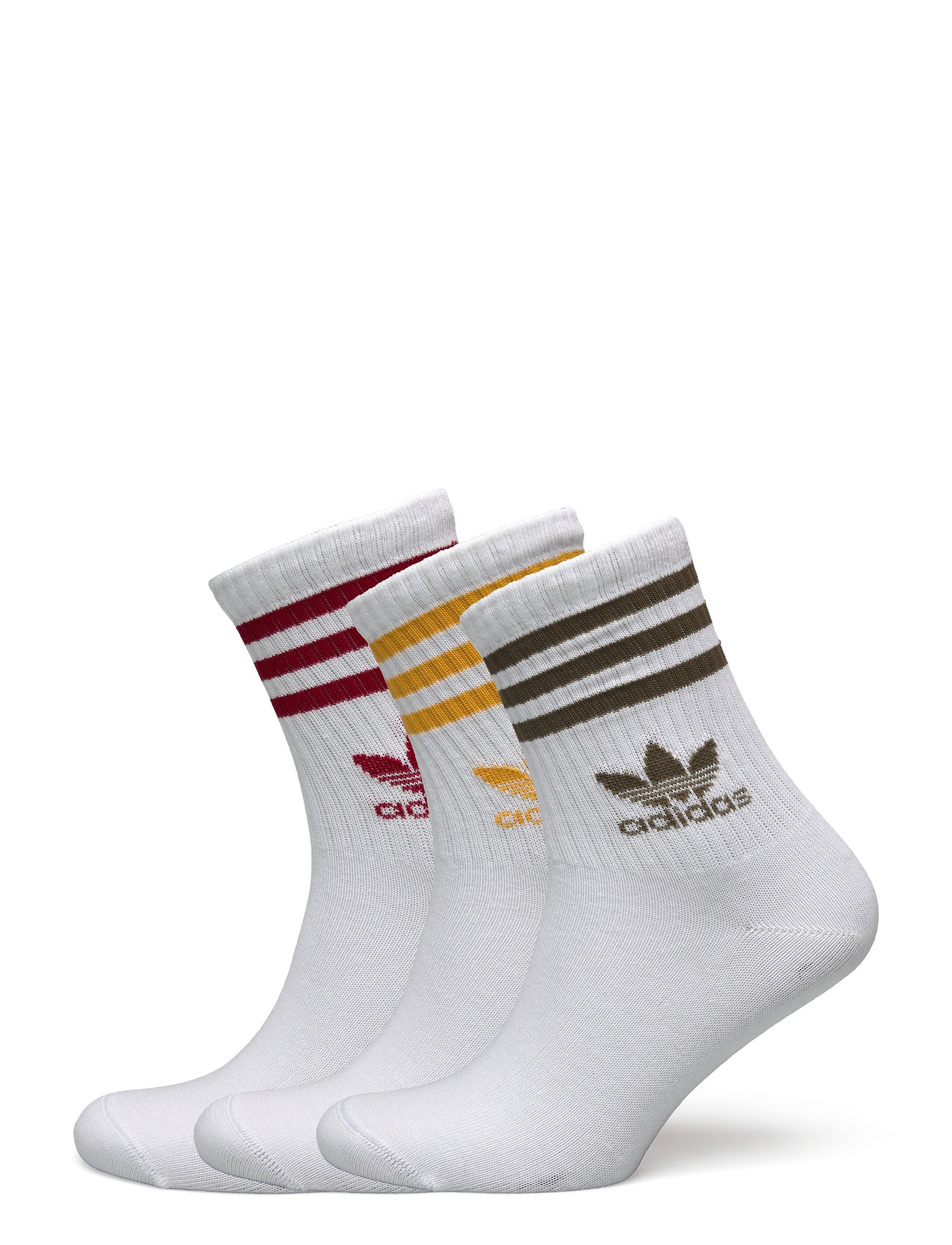 Adidas Originals 3 Stripes Crew Sock 3 Pair Pack Vit