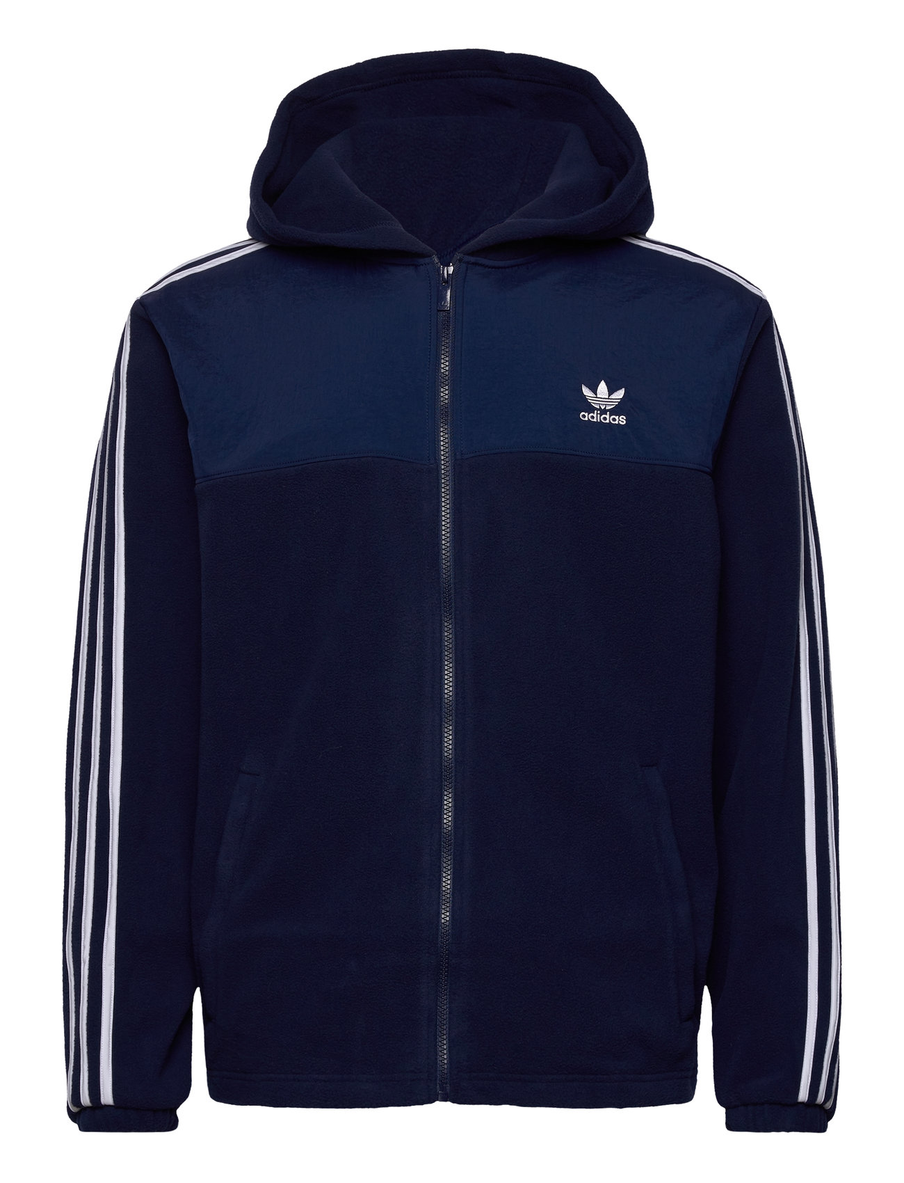 Adidas Originals Adidas Adicolor 3Stripes Teddy Fleece Hoodie Marinblå